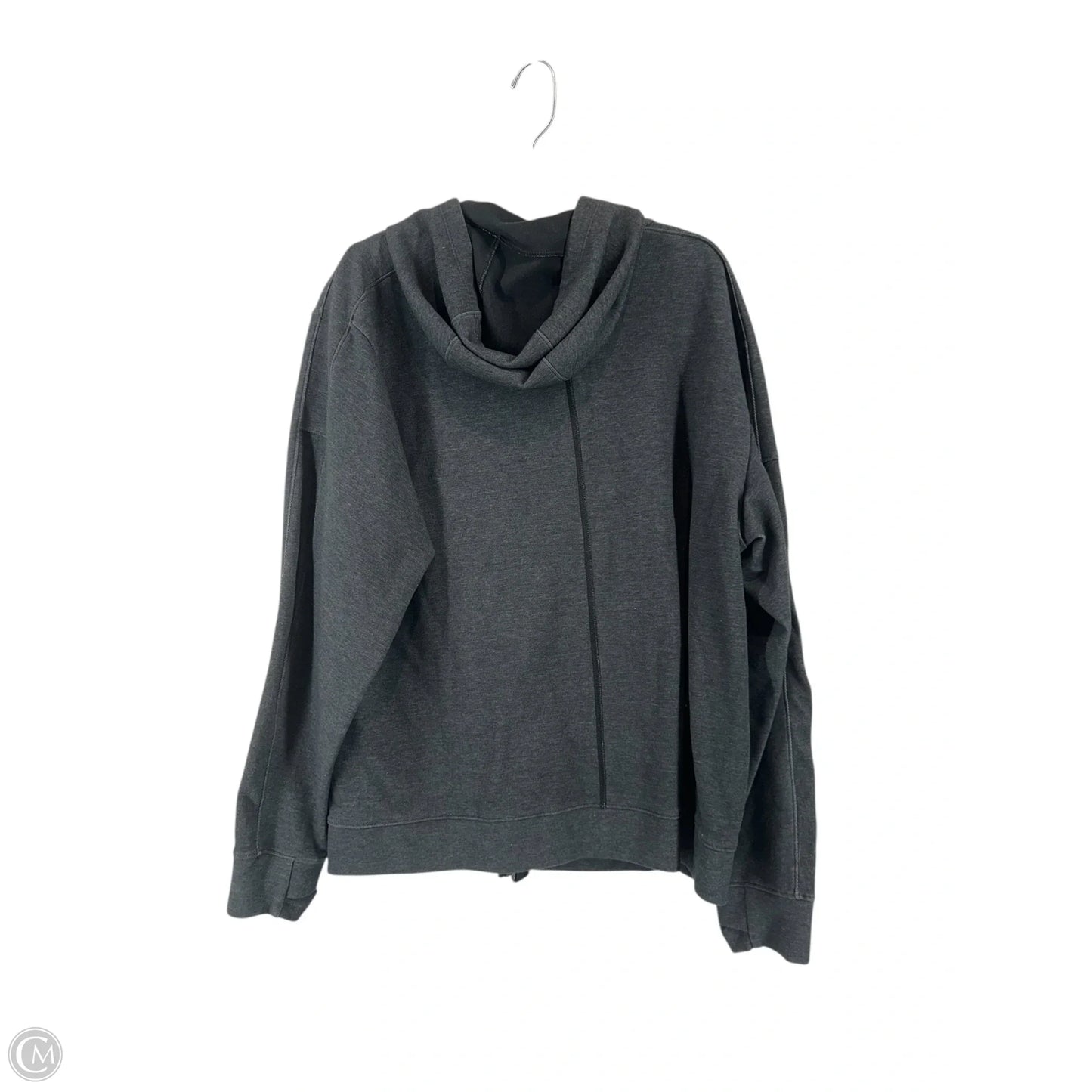 Athletic Jacket By Nike In Grey, Size: M