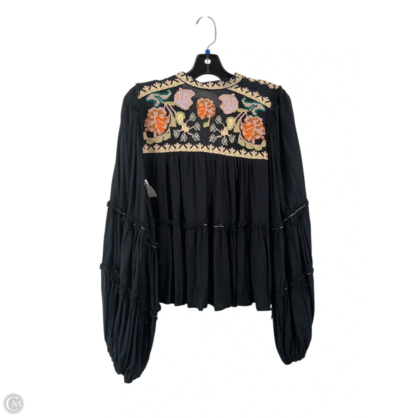 Top Long Sleeve By Free People In Black, Size: S
