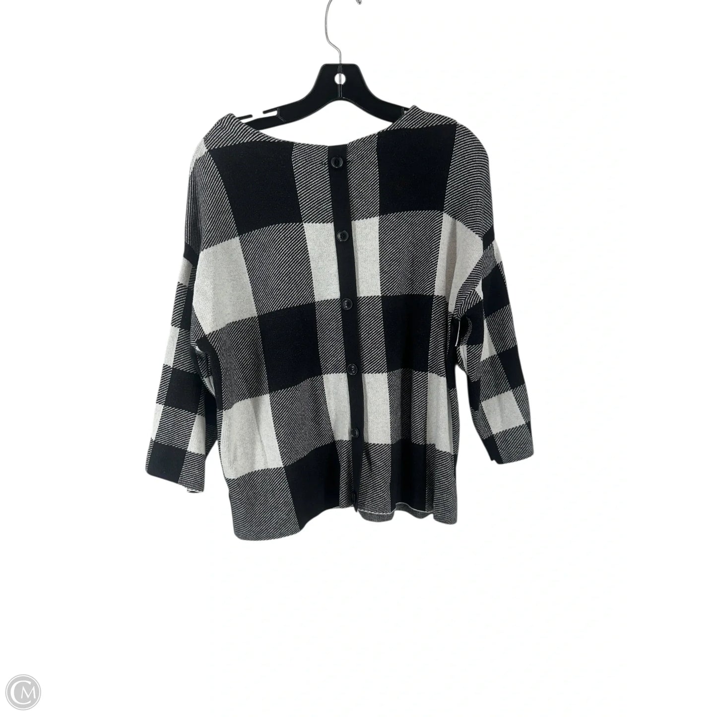 Top Long Sleeve By Worthington In Black & White, Size: L