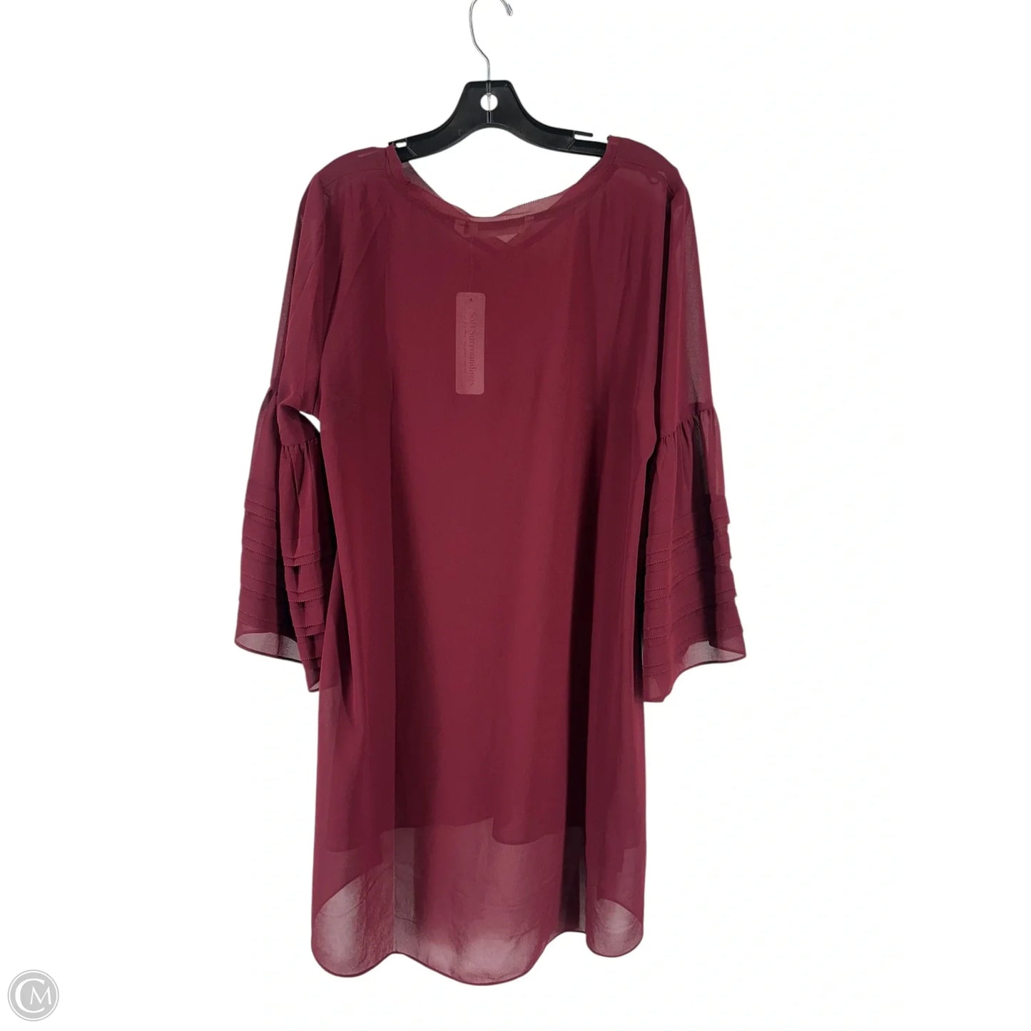 Top Short Sleeve By Soft Surroundings In Maroon, Size: L