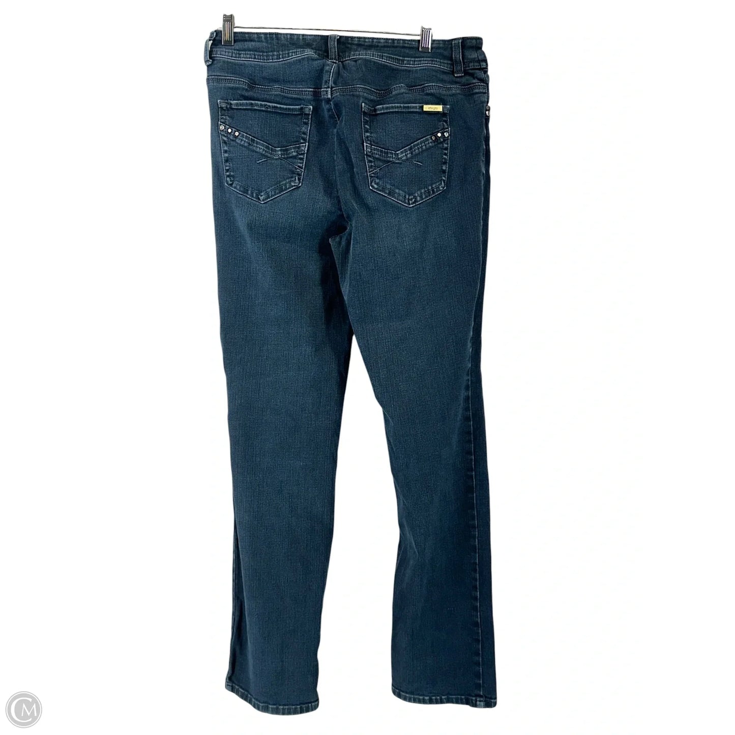Jeans Straight By Chicos In Blue Denim, Size: 10