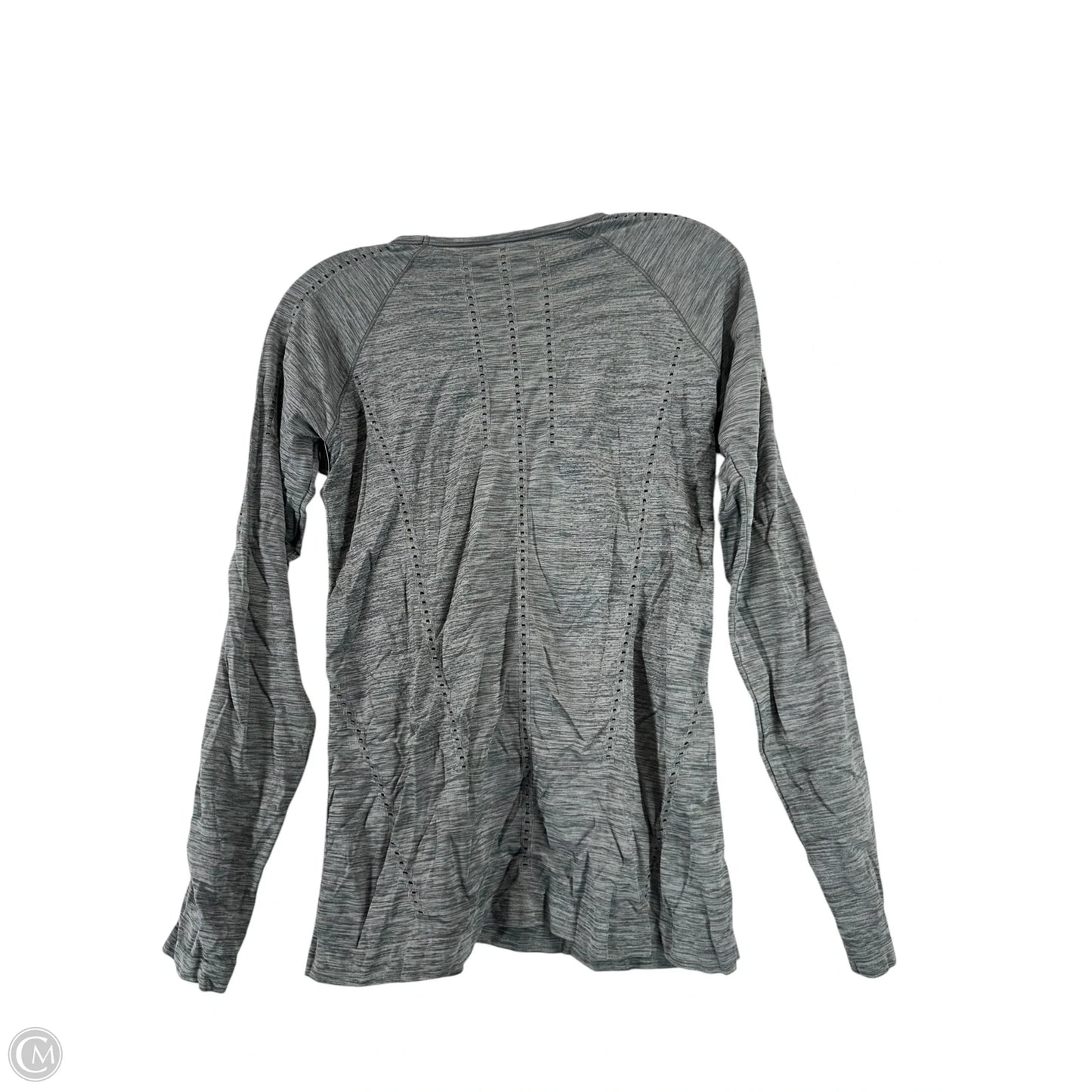 Athletic Top Long Sleeve Collar By Athleta In Grey, Size: M