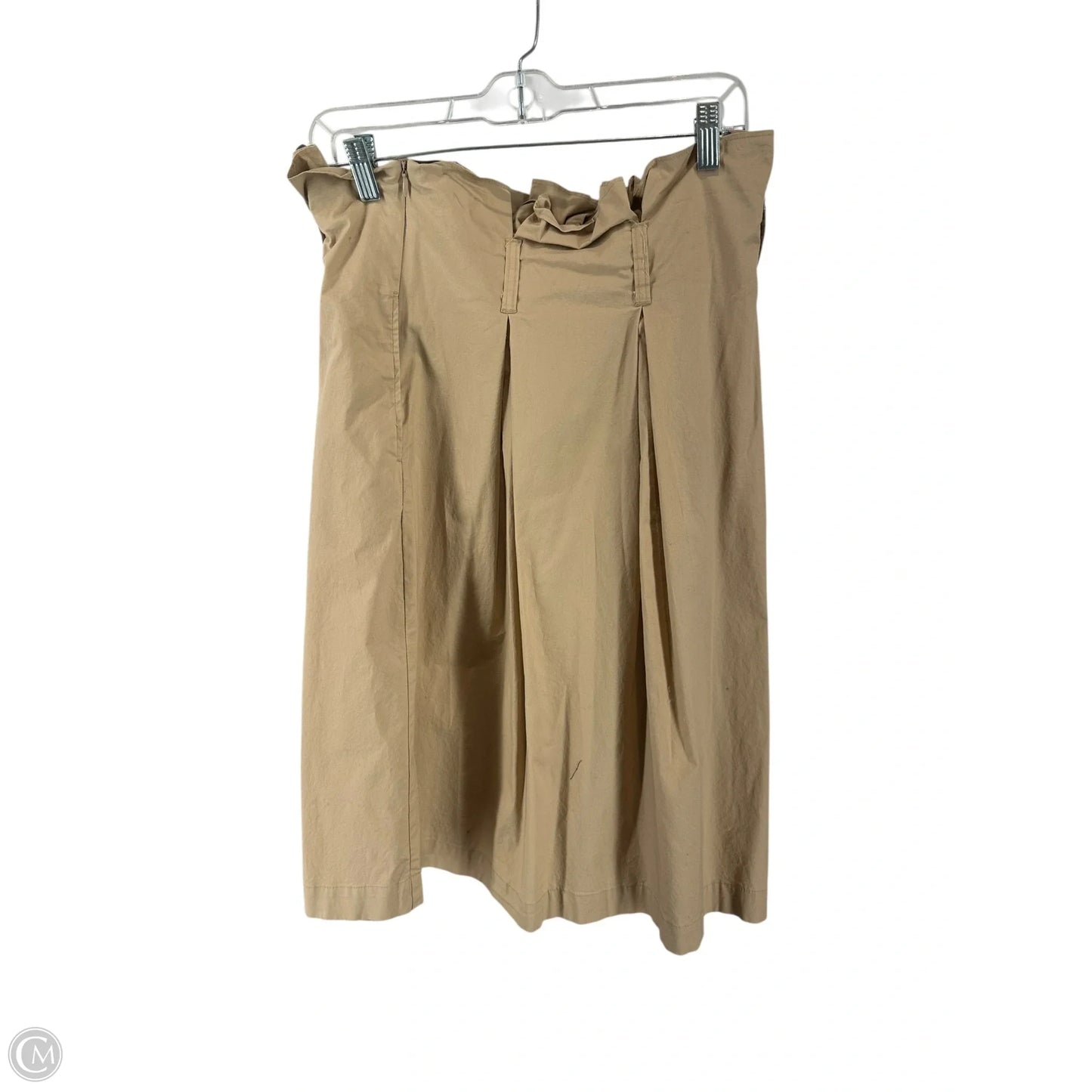 Skirt Midi By Banana Republic In Tan, Size: 12