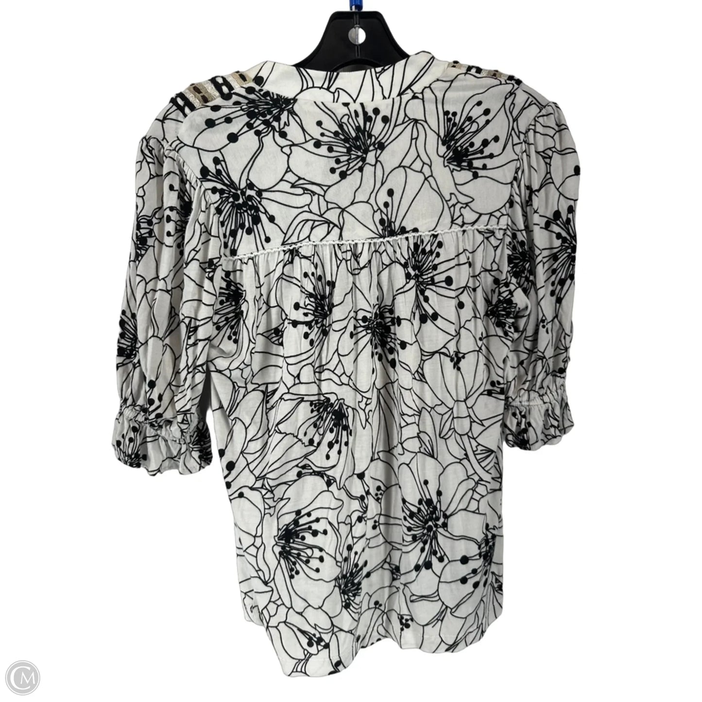 Top Short Sleeve By Blank London In Black & White, Size: Xxs
