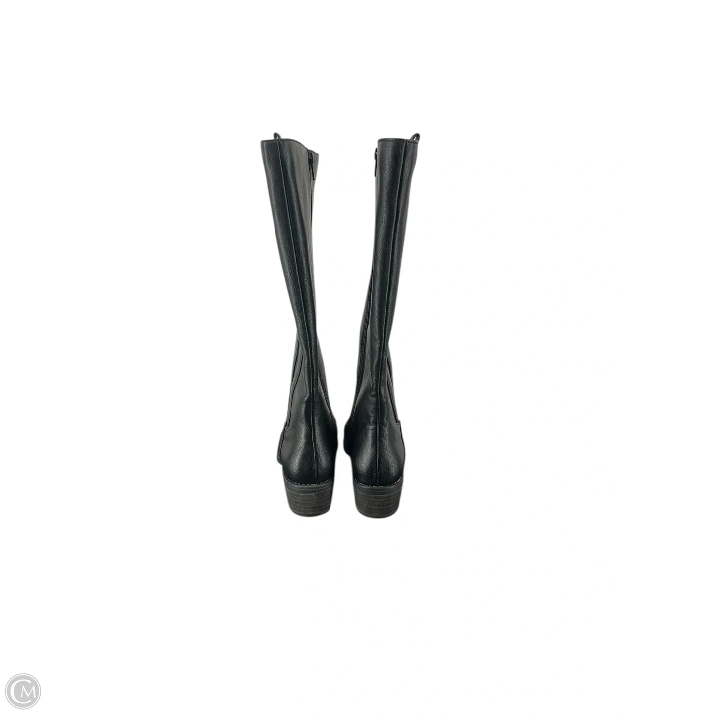 Boots Mid-calf Flats By Clothes Mentor In Black, Size: 7.5