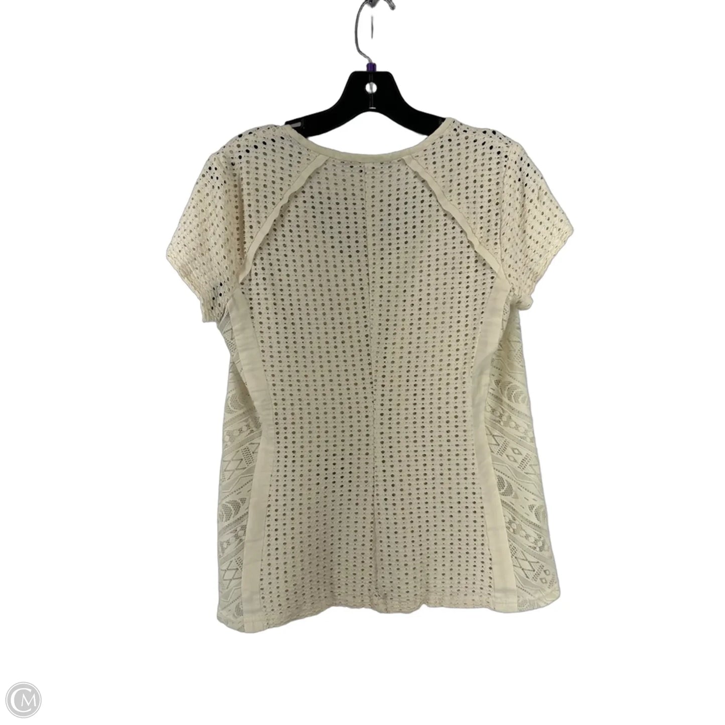Top Short Sleeve By Nanette Lepore In Cream, Size: M