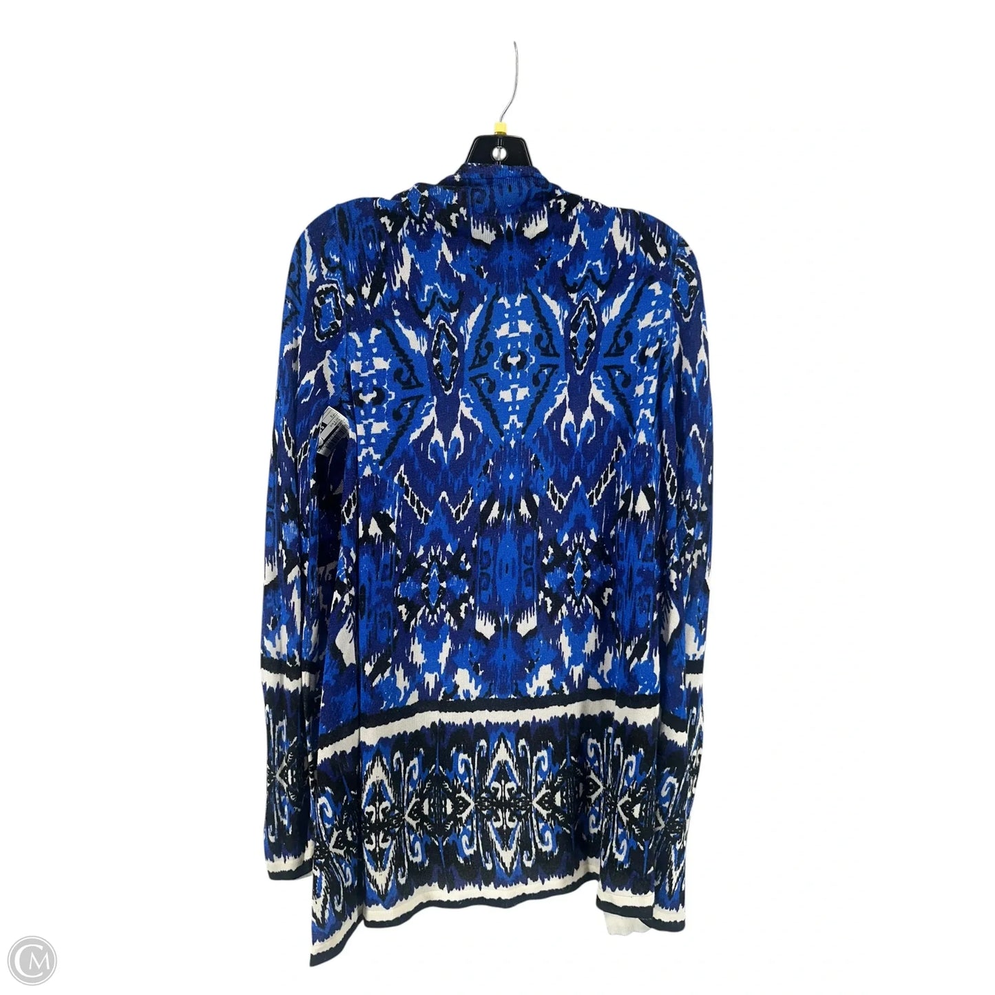 Cardigan By Chicos In Black & Blue, Size: 2