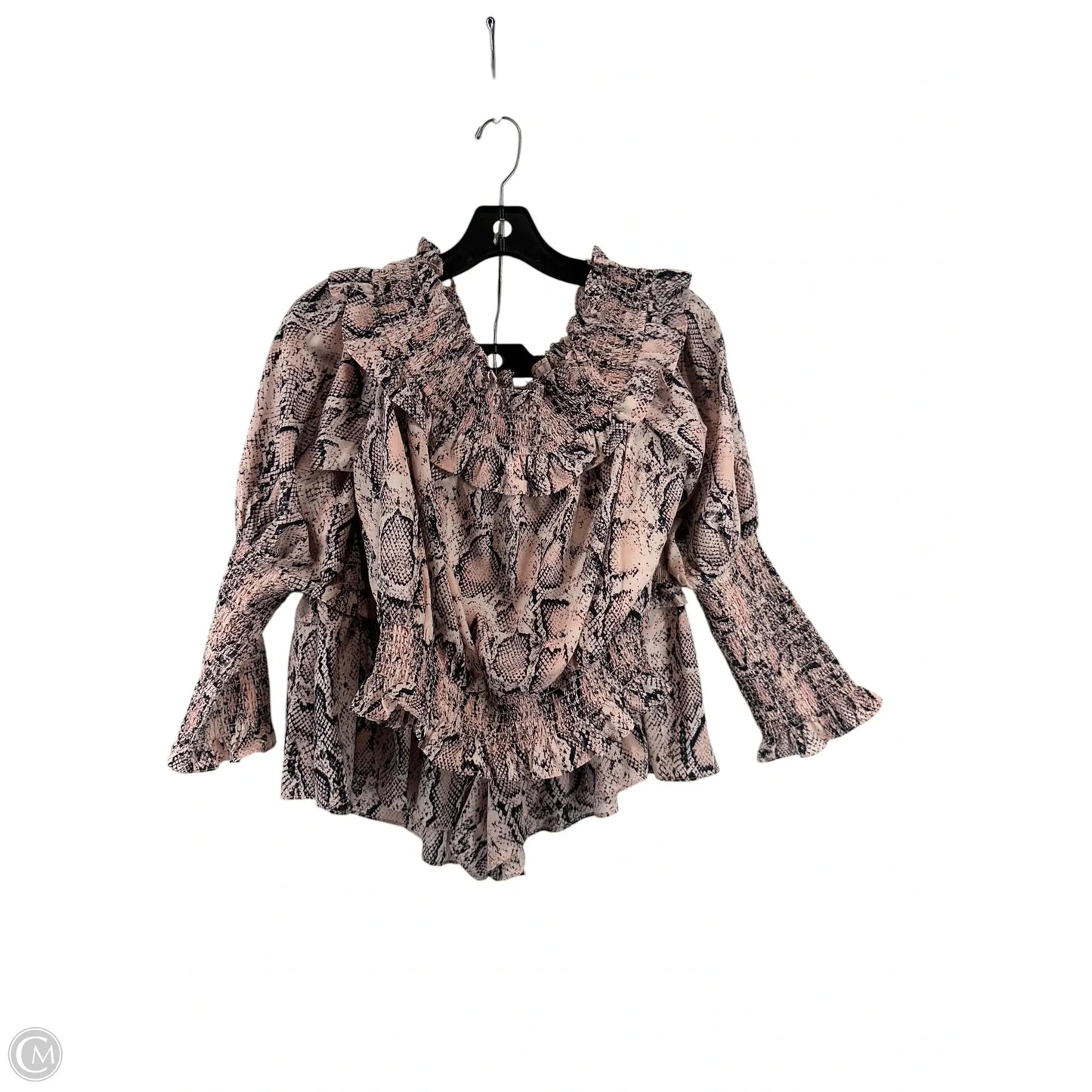 Skirt Set 2pc By Elliatt In Black & Pink, Size: L