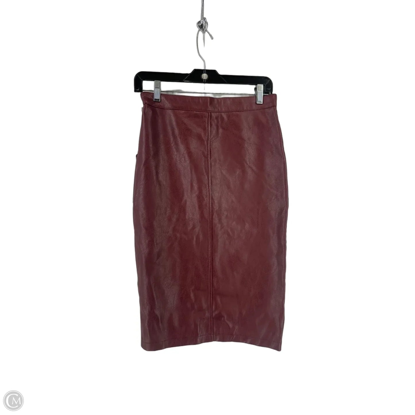 Skirt Midi By Primark In Maroon, Size: 10