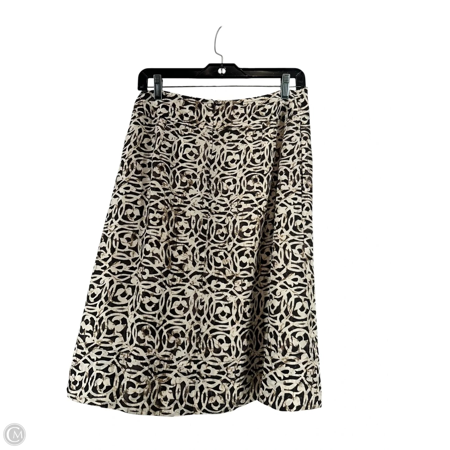 Skirt Midi By Banana Republic In Brown & Cream, Size: 2