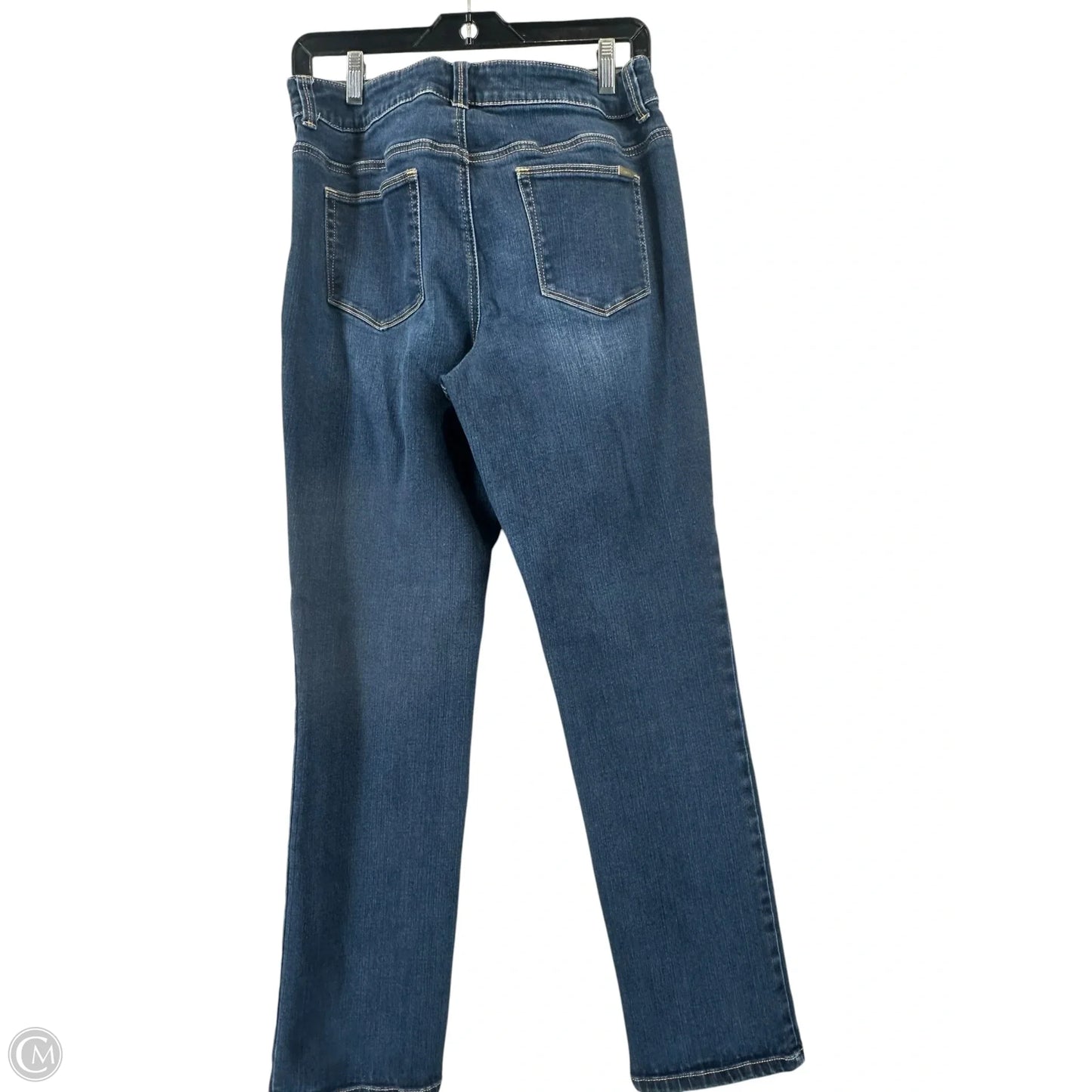 Jeans Straight By Chicos In Blue Denim, Size: 10