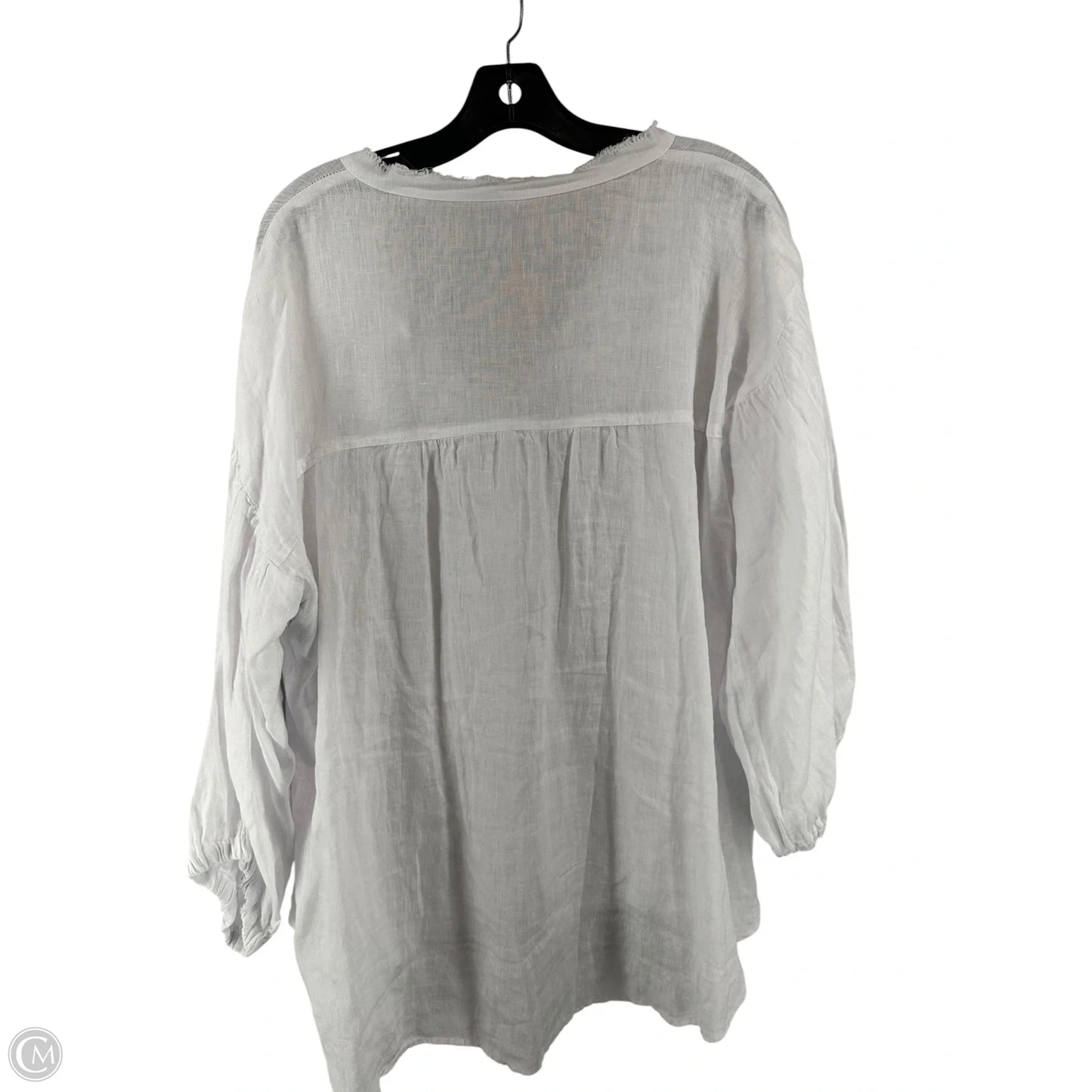 Top 3/4 Sleeve By Clothes Mentor In White, Size: L