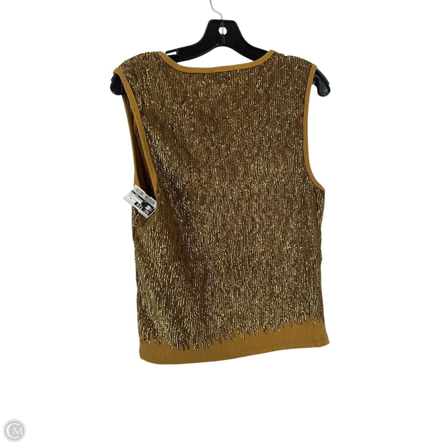 Top Sleeveless By J. Crew In Gold, Size: 1x