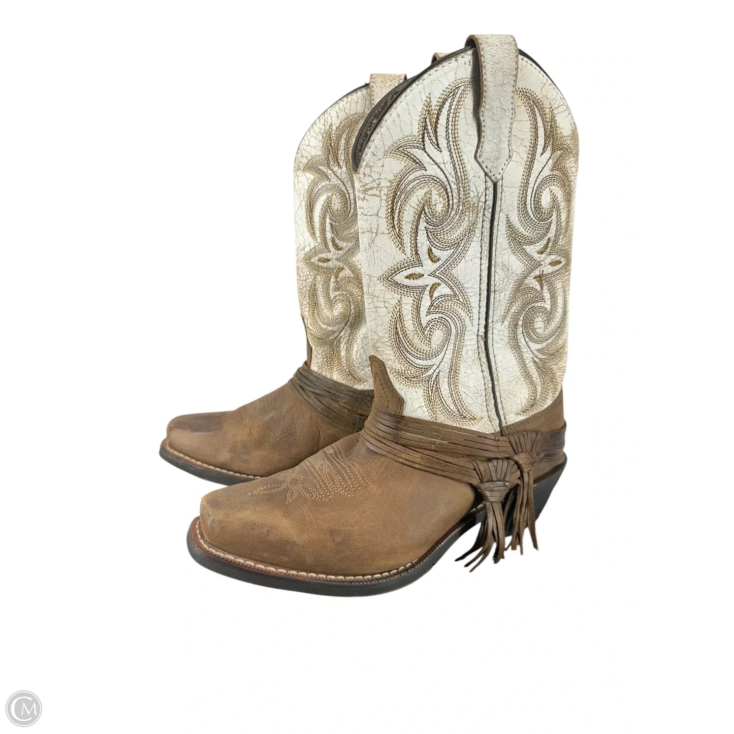 Boots Mid-calf Heels By Laredo In White, Size: 7