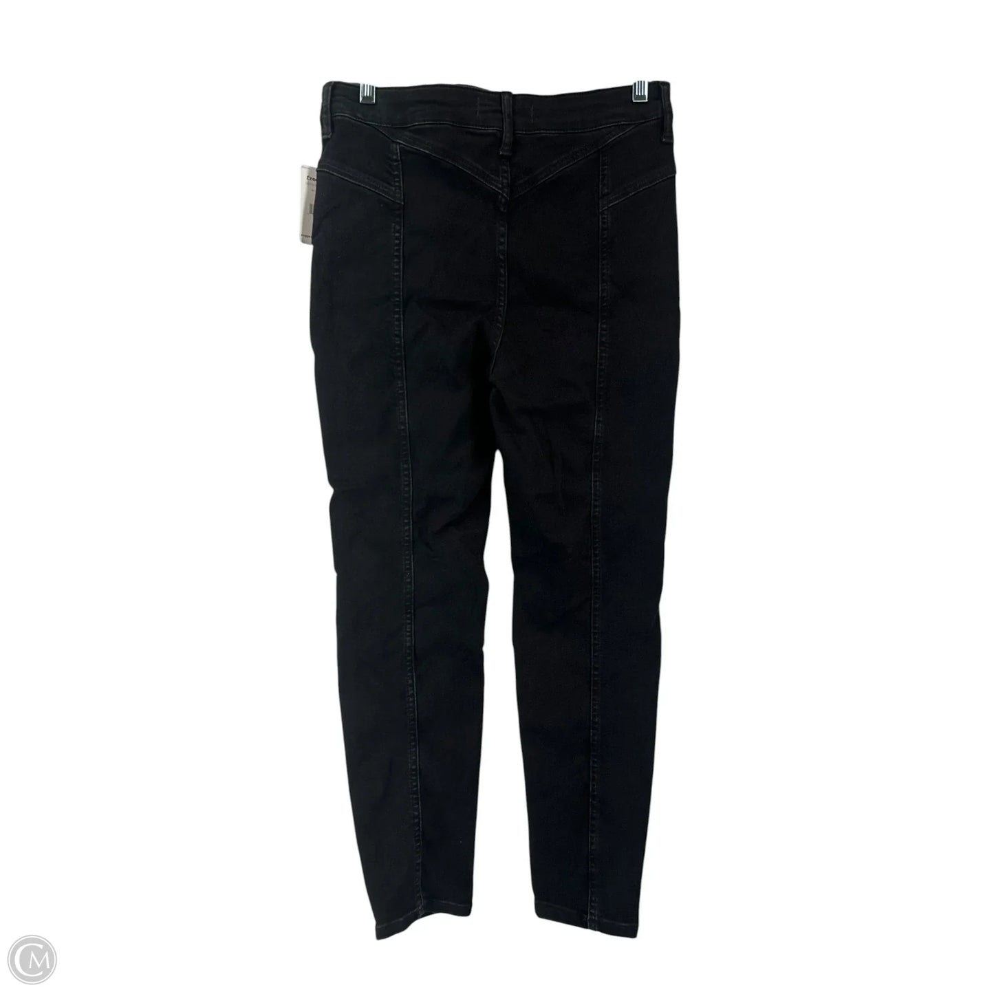 Jeans Skinny By Free People In Black Denim, Size: 28
