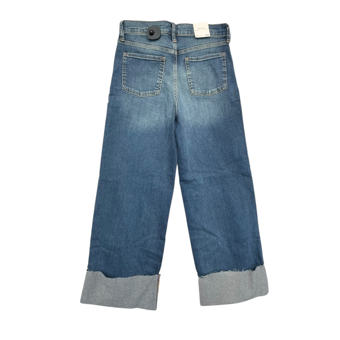 Jeans Cropped By Banana Republic In Blue Denim, Size:6