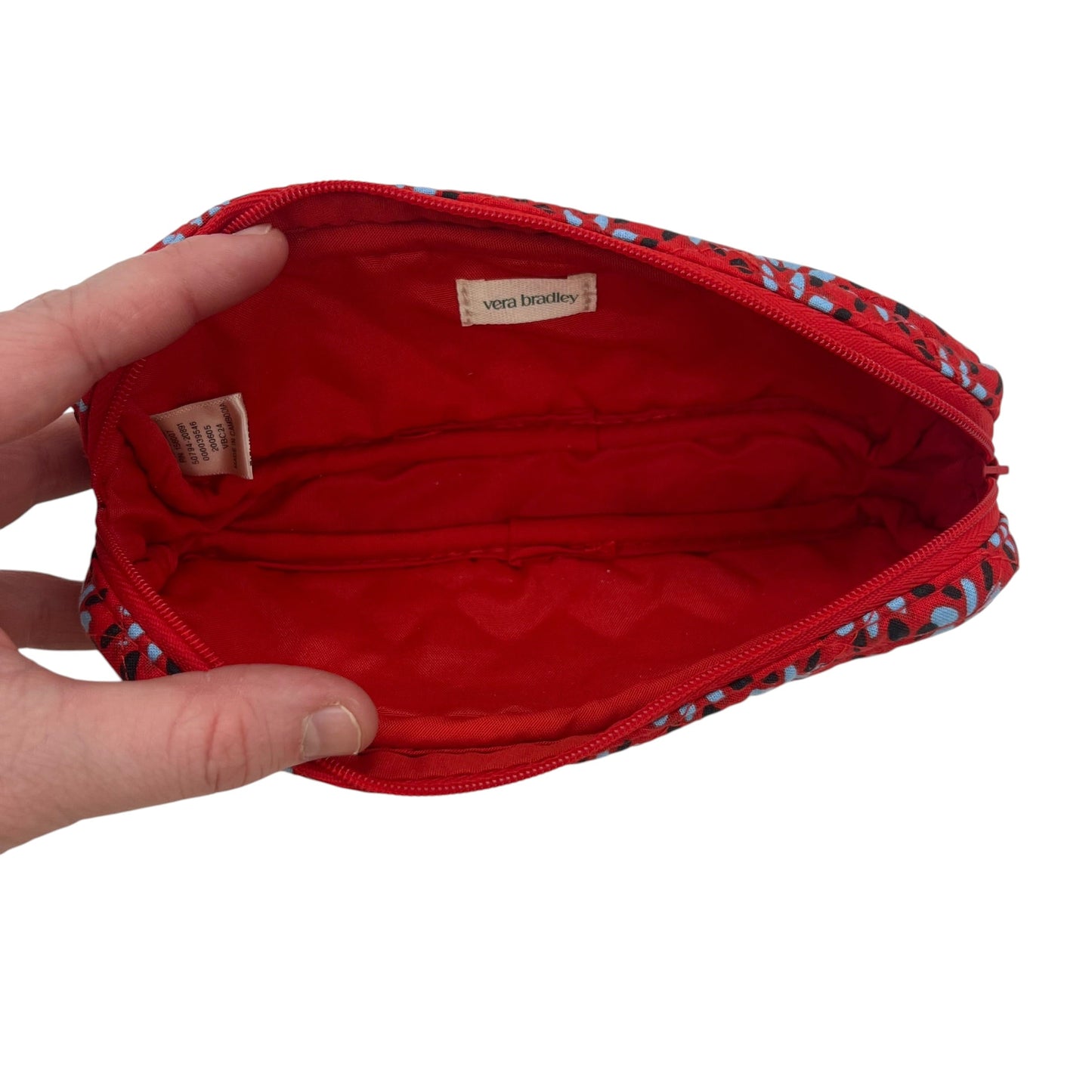 Makeup Bag By Vera Bradley In Red, Size:Small