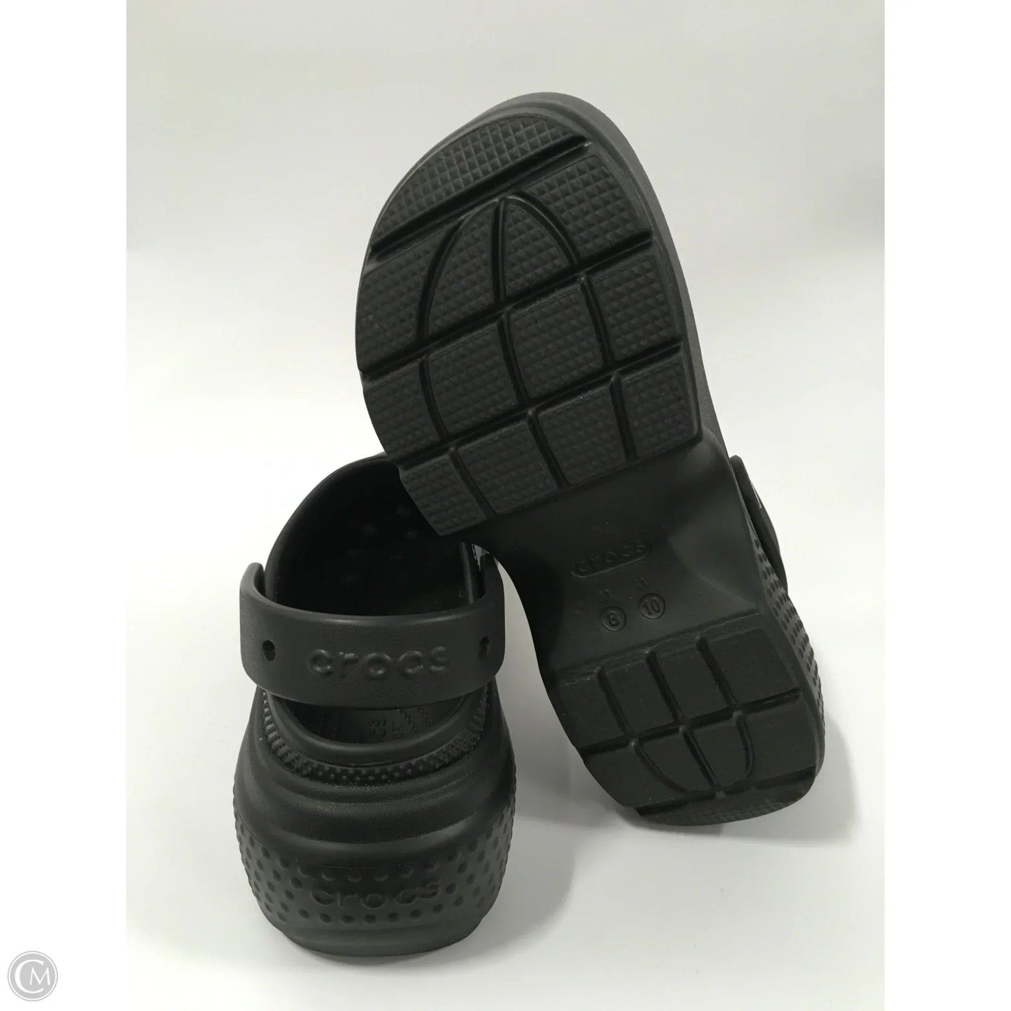 Shoes Heels Platform By Crocs In Black, Size: 10