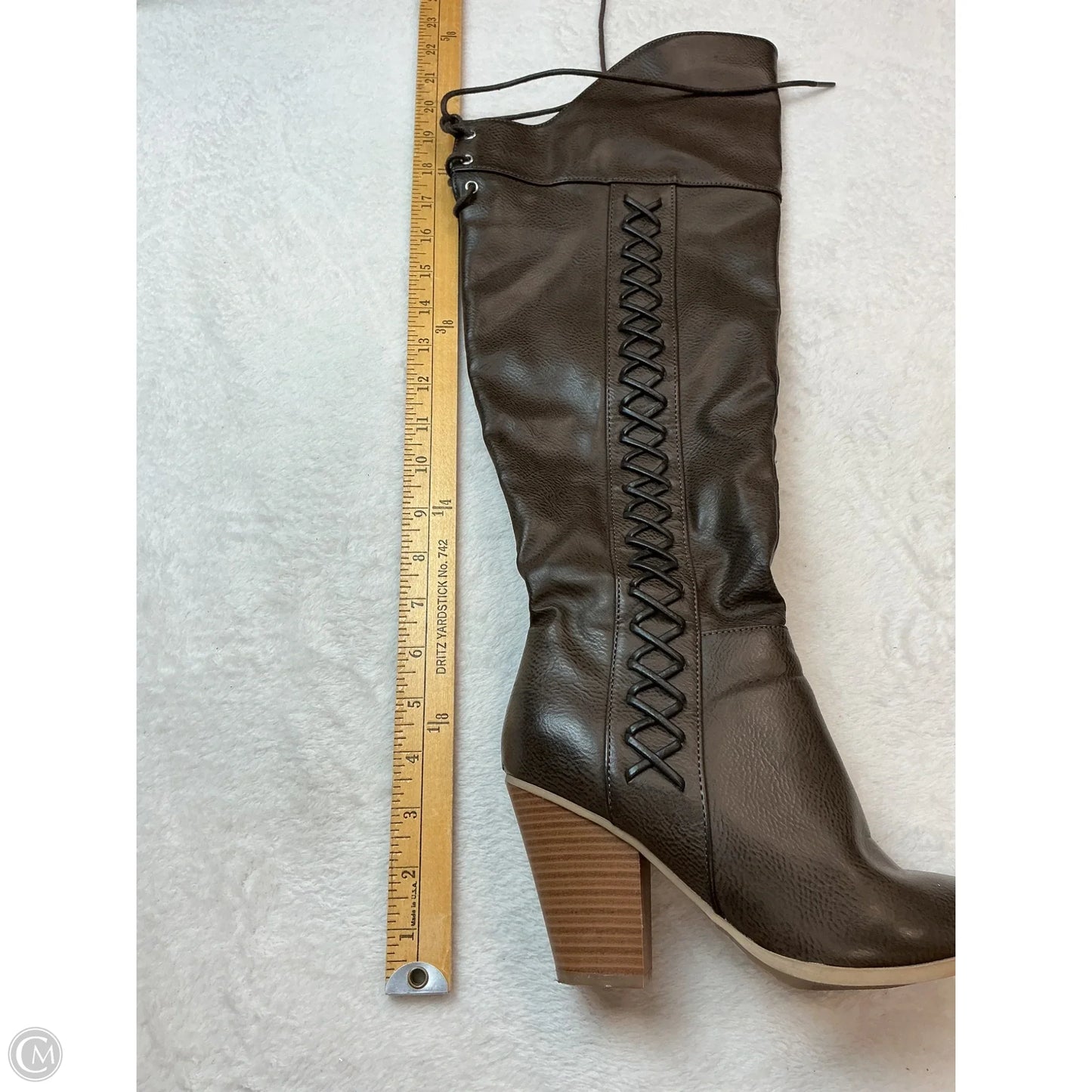 Boots Knee Heels By Jg Hook In Brown, Size: 6