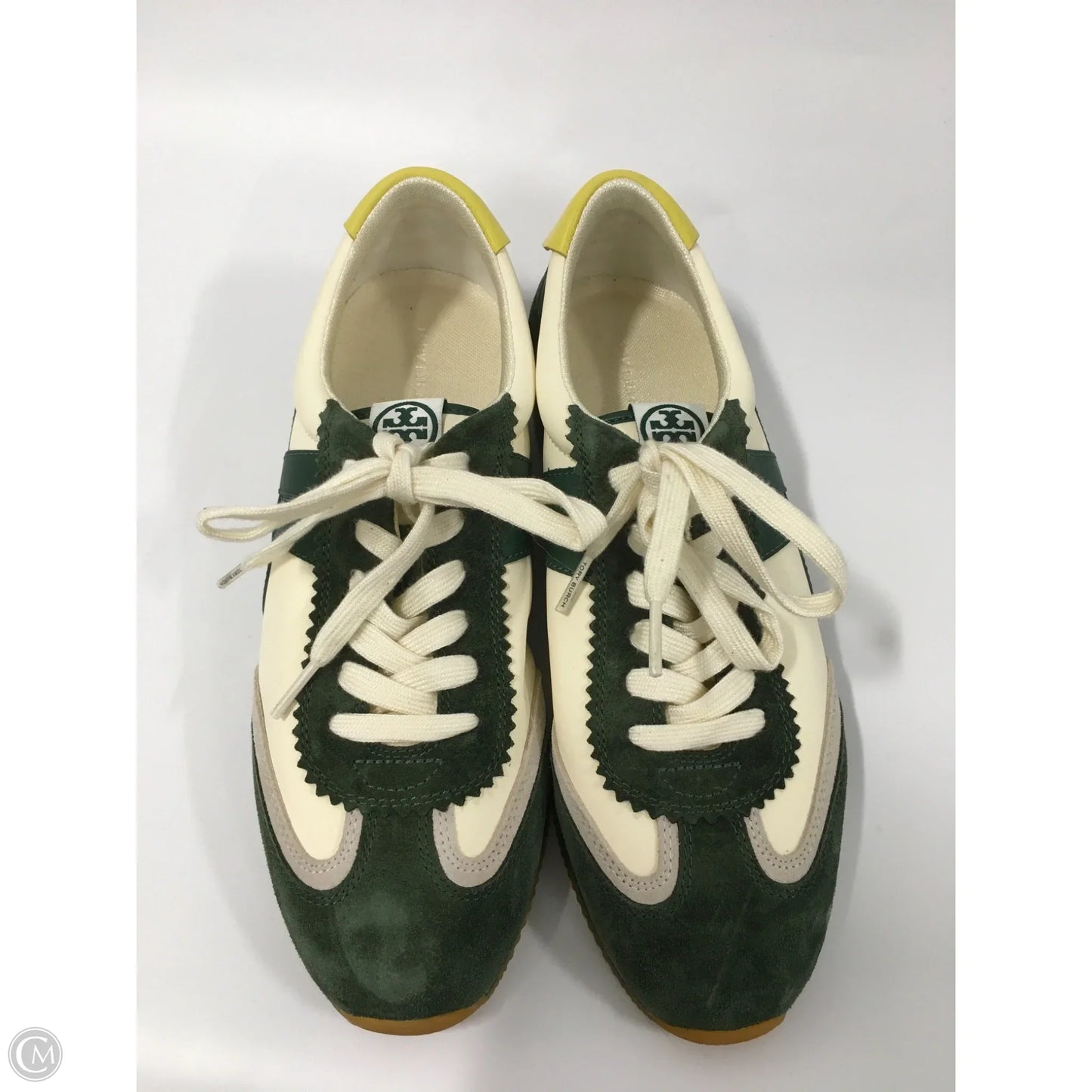 Shoes Designer By Tory Burch In Green & White, Size: 9.5
