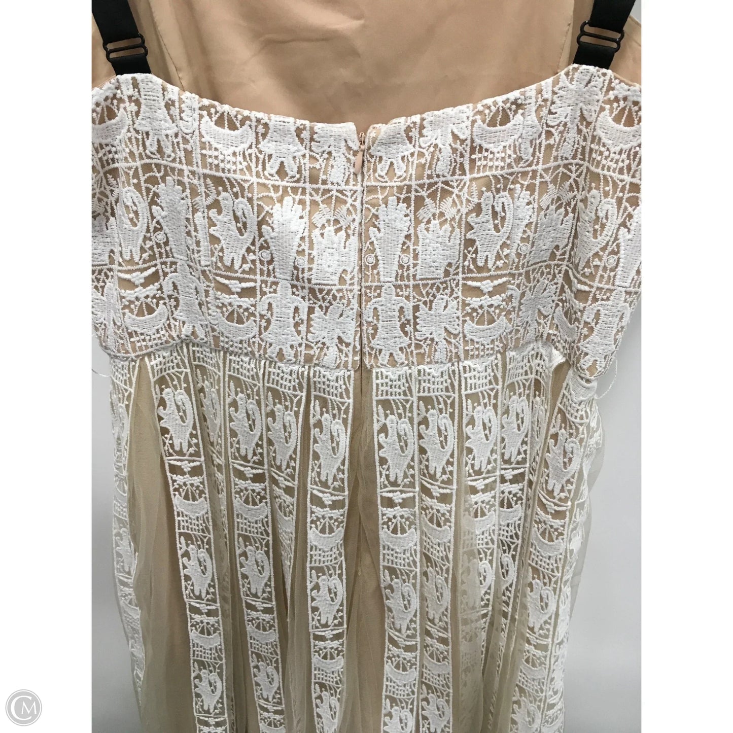 Dress Party Midi By Mare Mare In Tan & White, Size: L