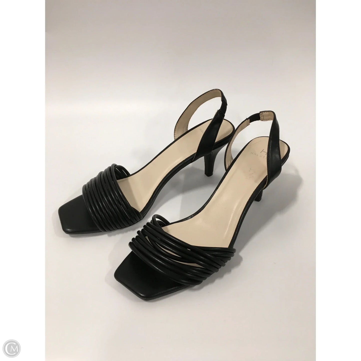 Sandals Heels Kitten By Halston In Black, Size: 8.5