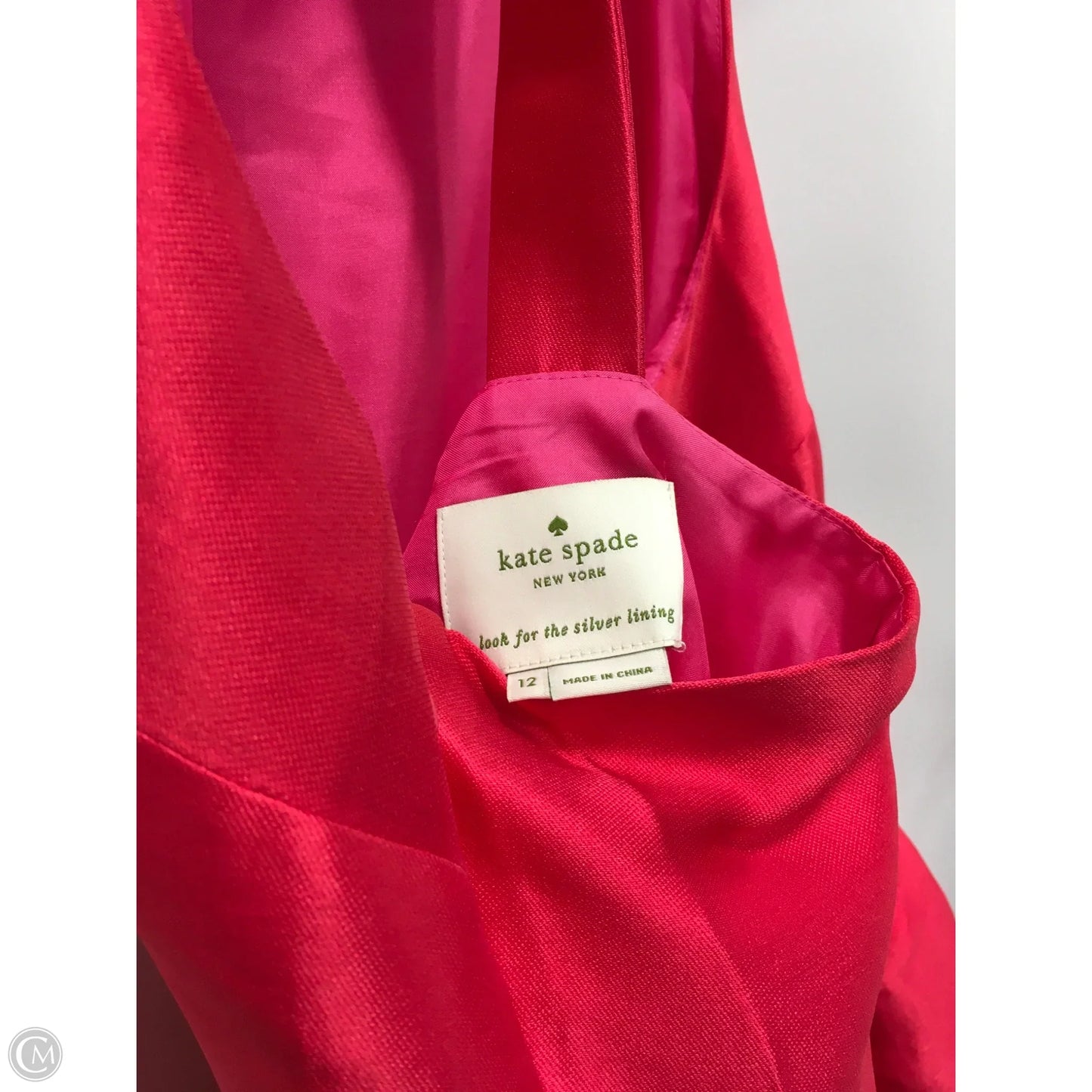 Dress Designer By Kate Spade In Red & Pink, Size: 12