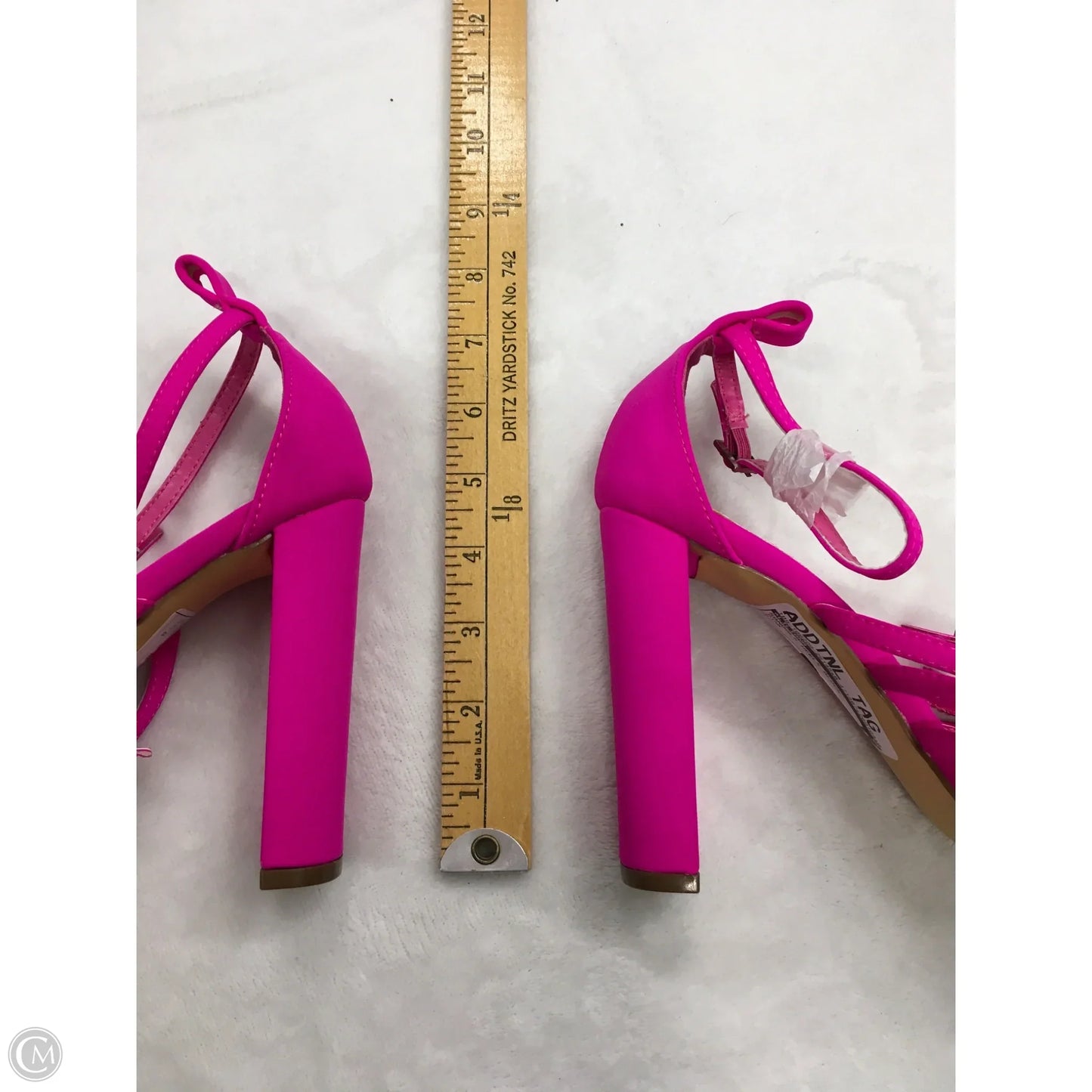 Sandals Heels Block By Liliana In Pink, Size: 8