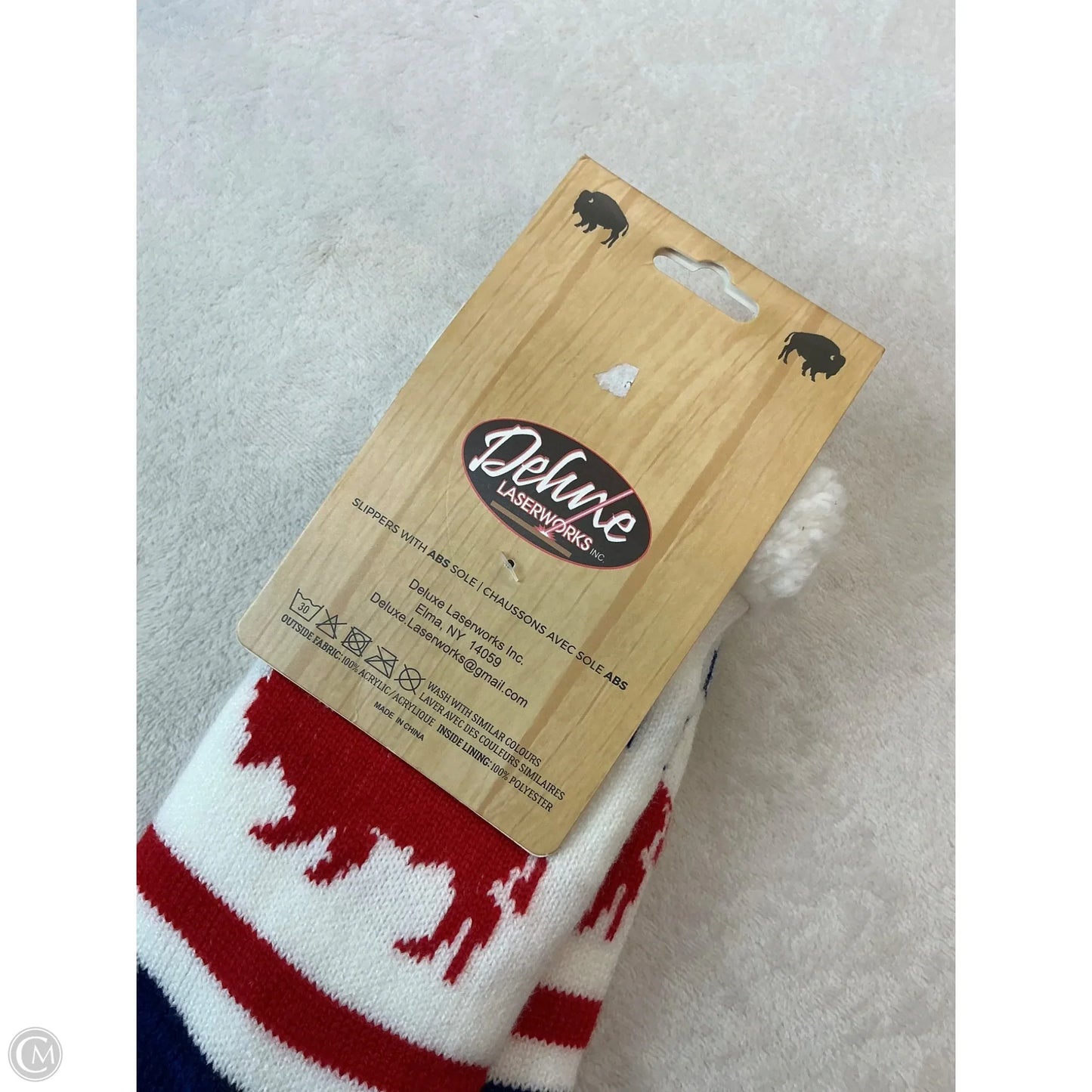Socks By Clothes Mentor In Blue Red & White, Size: 0