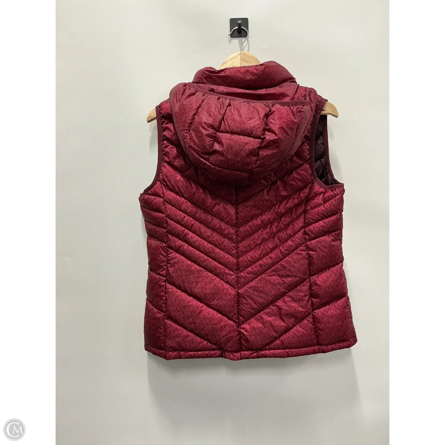 Vest Puffer & Quilted By Michael By Michael Kors In Maroon, Size: M