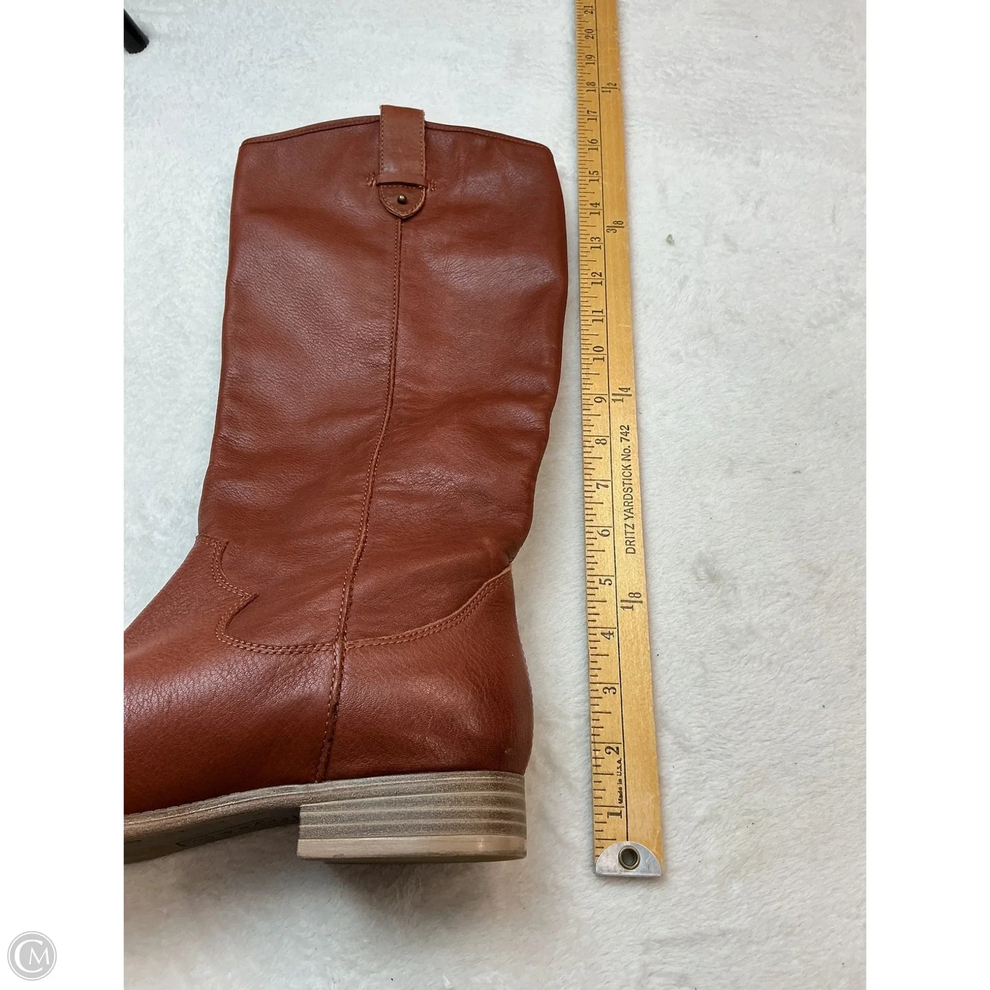 Boots Mid-calf Flats By Frye And Co In Tan, Size: 9