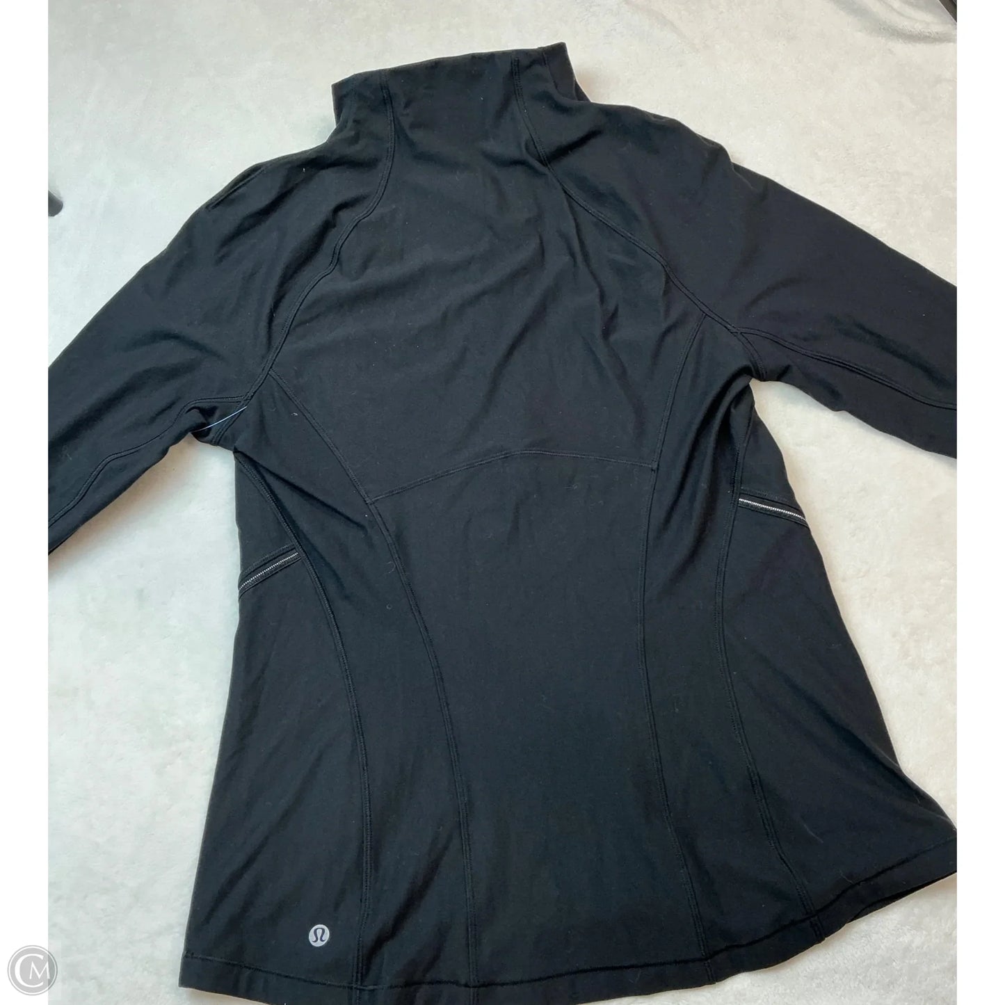 Athletic Jacket By Lululemon In Black, Size: 10