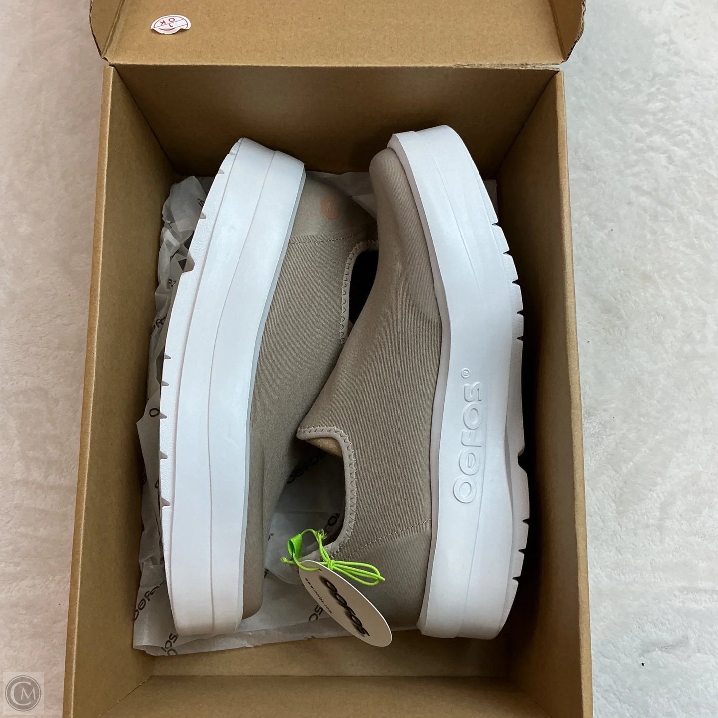 Shoes Sneakers Platform By Oofos In Tan, Size: 9