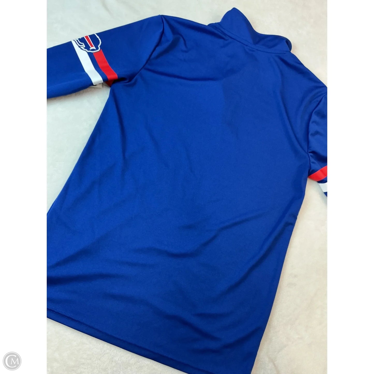 Athletic Top Long Sleeve Collar By Nfl In Blue, Size: S