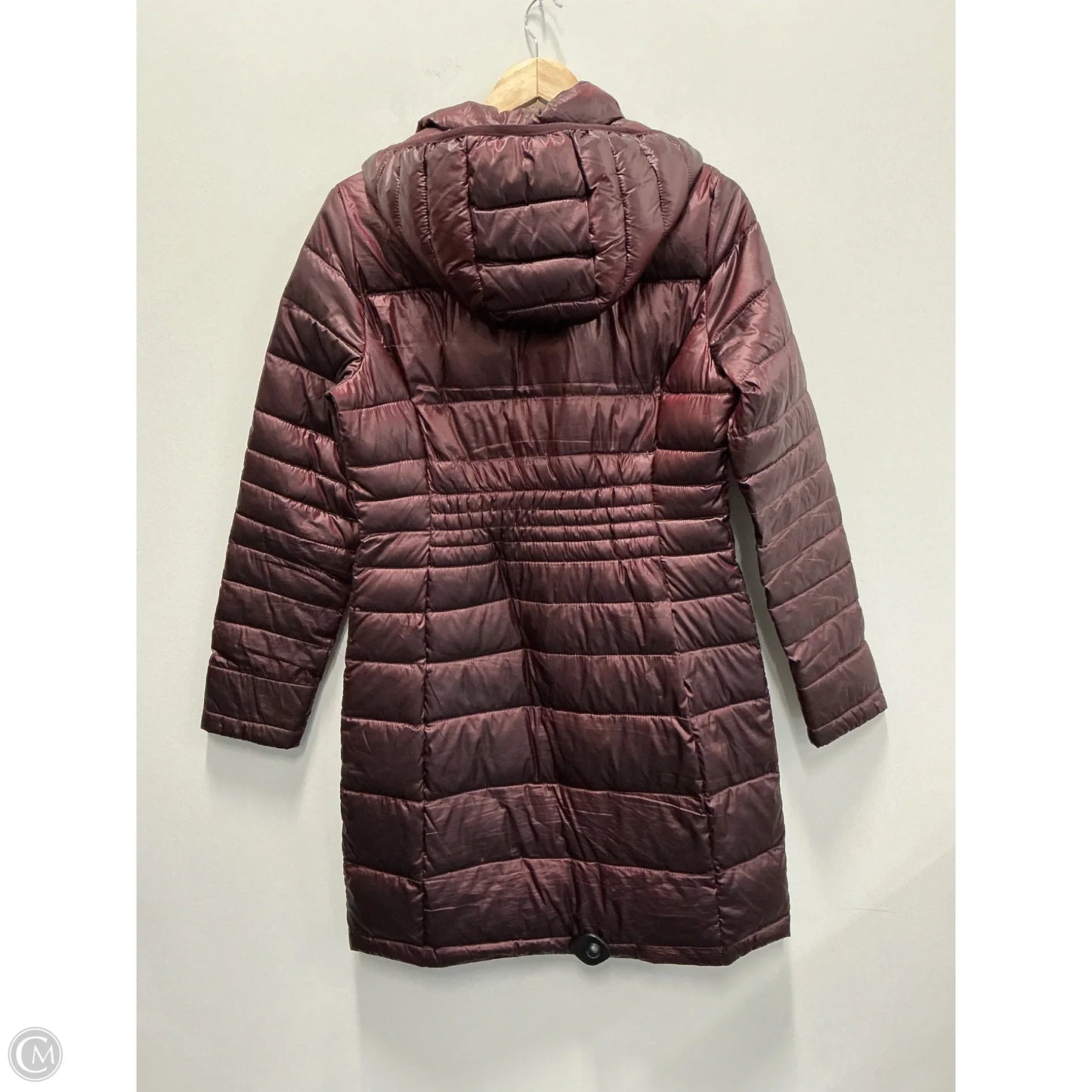 Jacket Puffer & Quilted By Calvin Klein In Maroon, Size: S