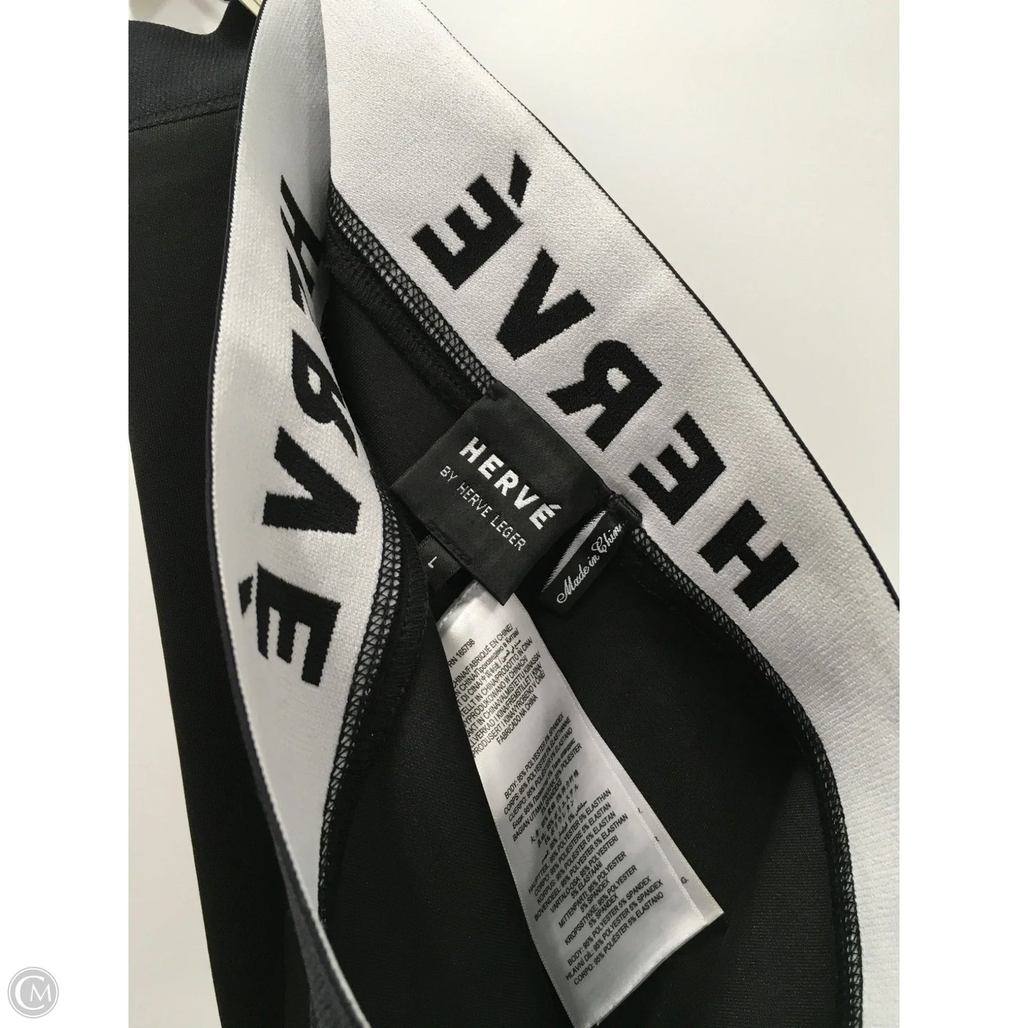 Pants Luxury Designer By Herve Leger In Black, Size: L