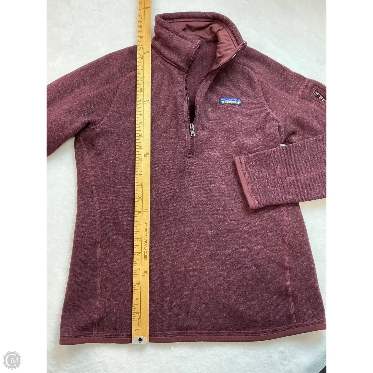 Athletic Sweatshirt Collar By Patagonia In Maroon, Size: M