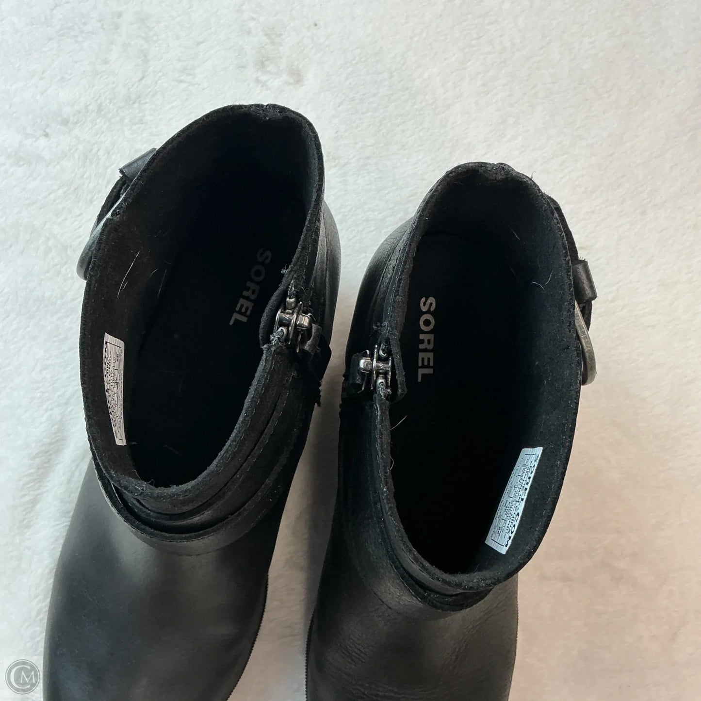 Boots Ankle Heels By Sorel In Black, Size: 9