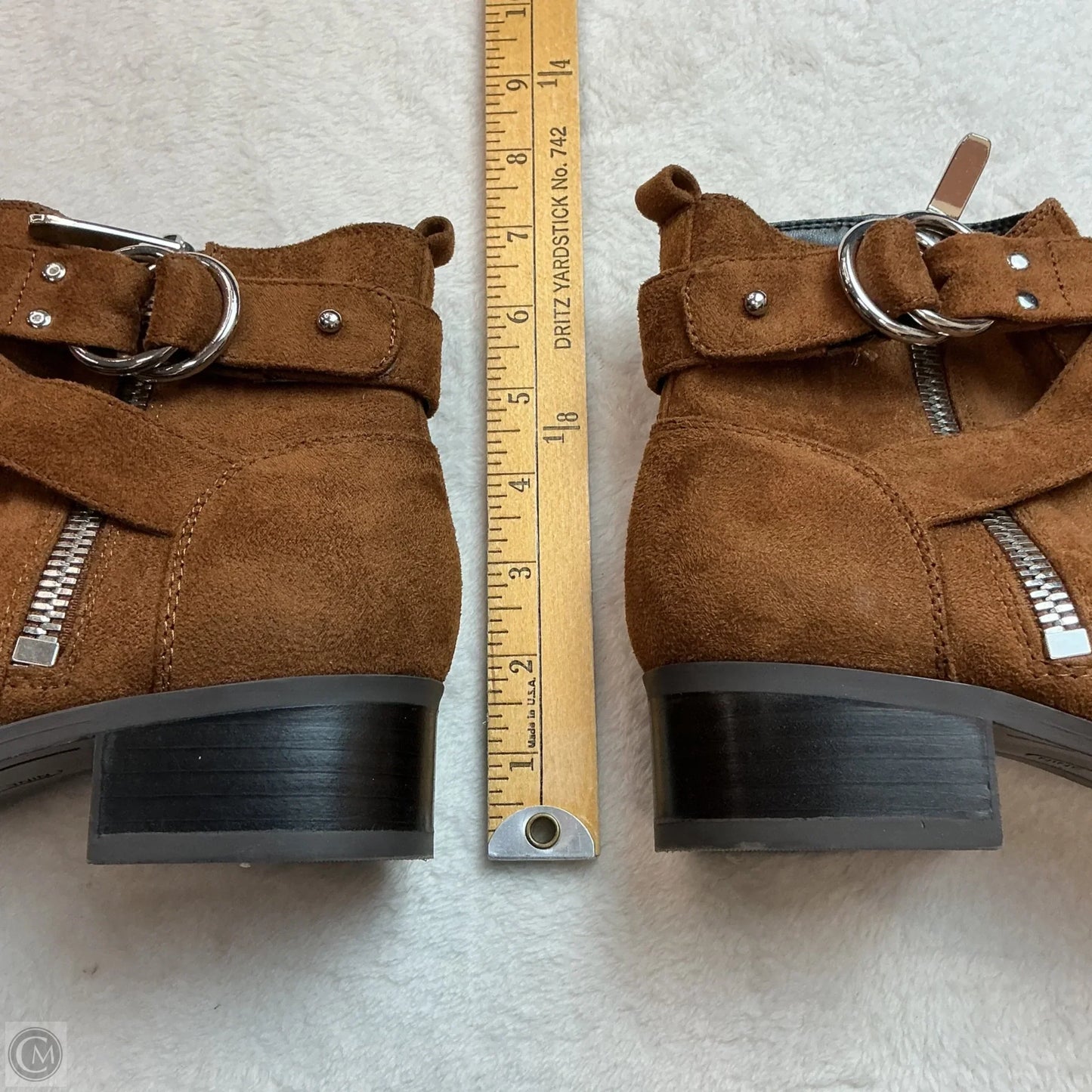 Boots Ankle Flats By Nine West In Brown, Size: 9