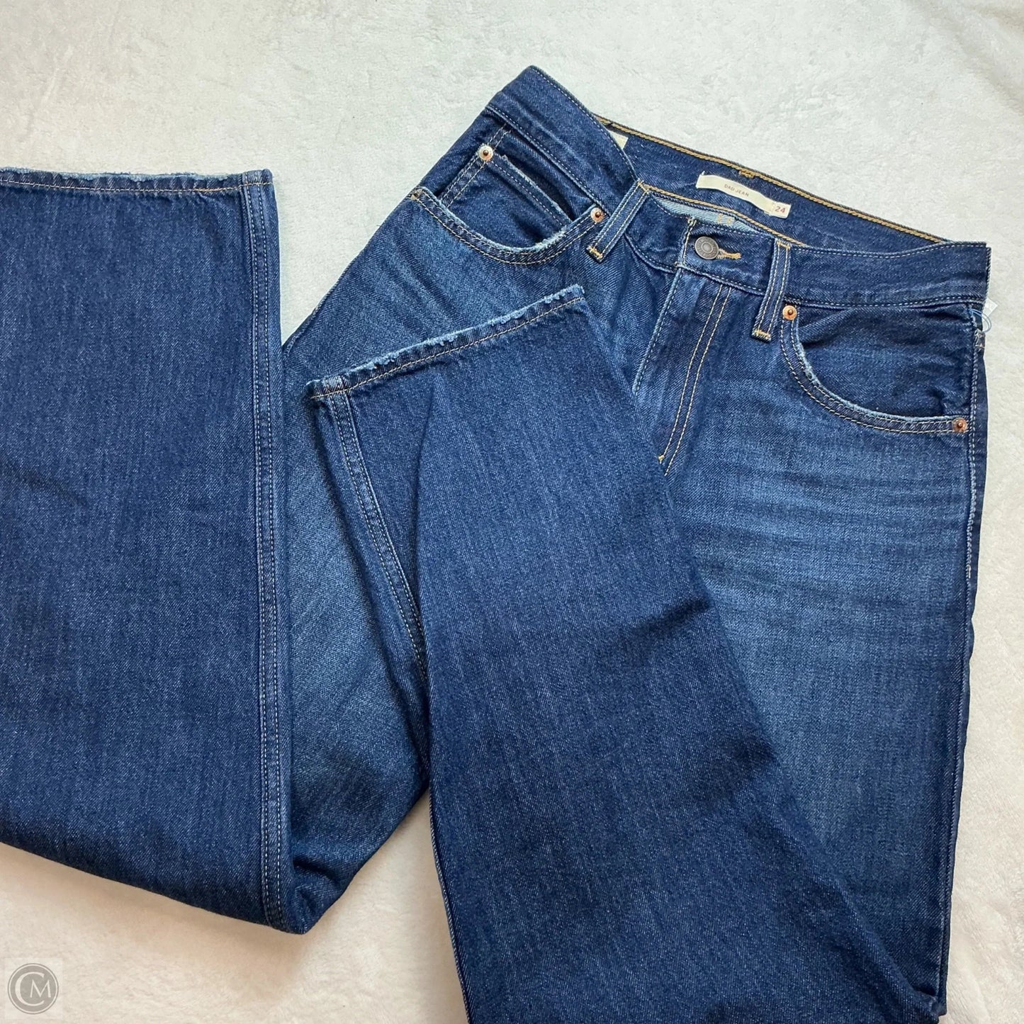 Jeans Straight By Levis In Blue Denim, Size: 2