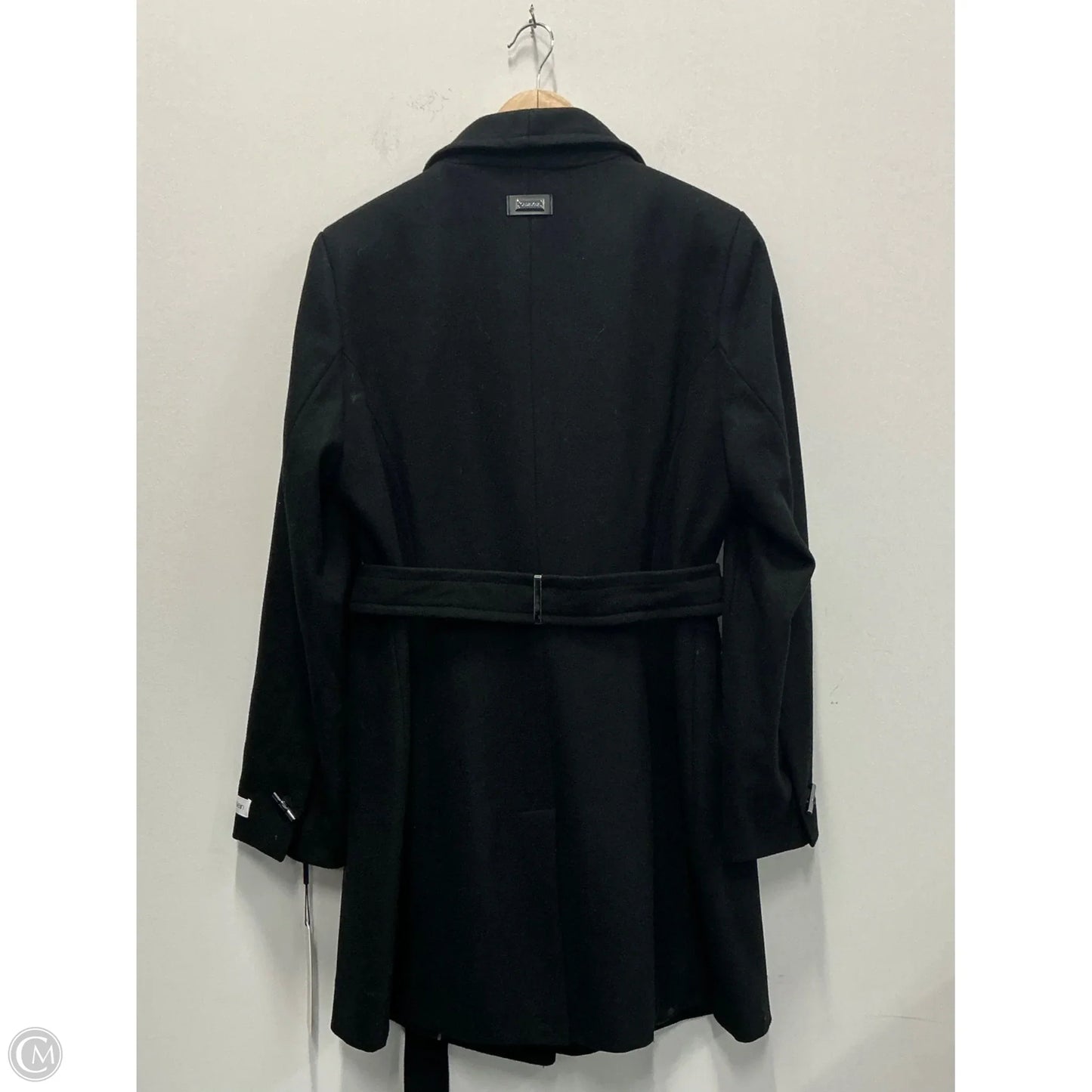 Coat Wool By Calvin Klein In Black, Size: L