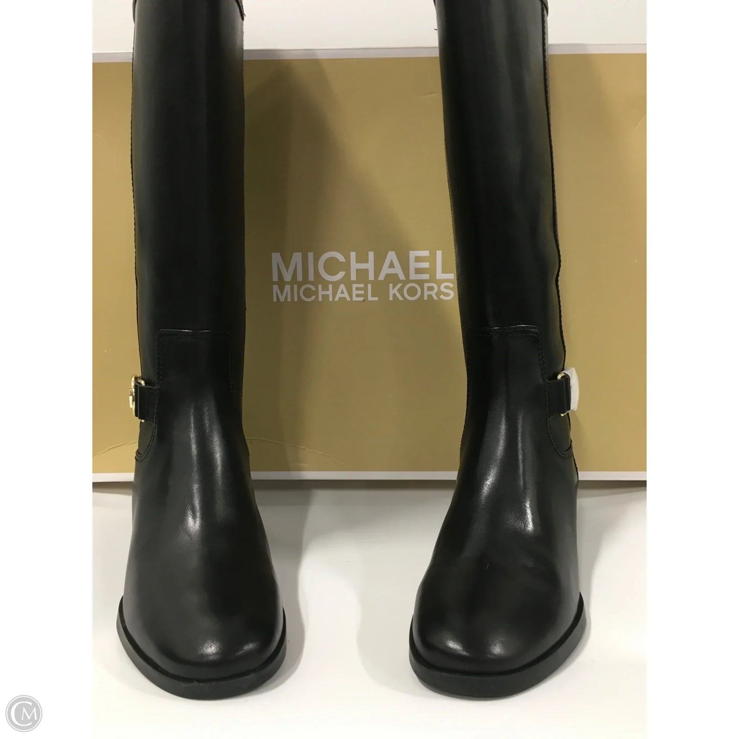 Boots Designer By Michael Kors In Black, Size: 8.5