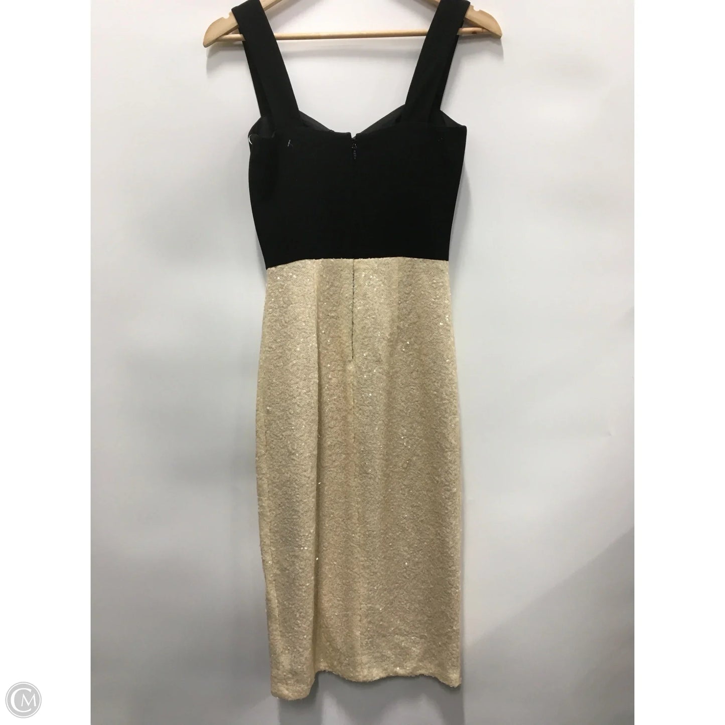 Dress Party Midi By Dress The Population In Black & Cream, Size: Xs