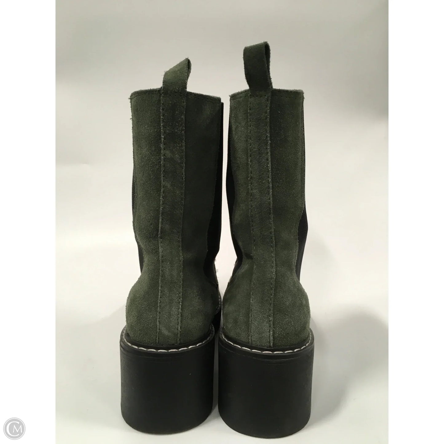Boots Ankle Heels By Nine West In Green, Size: 9