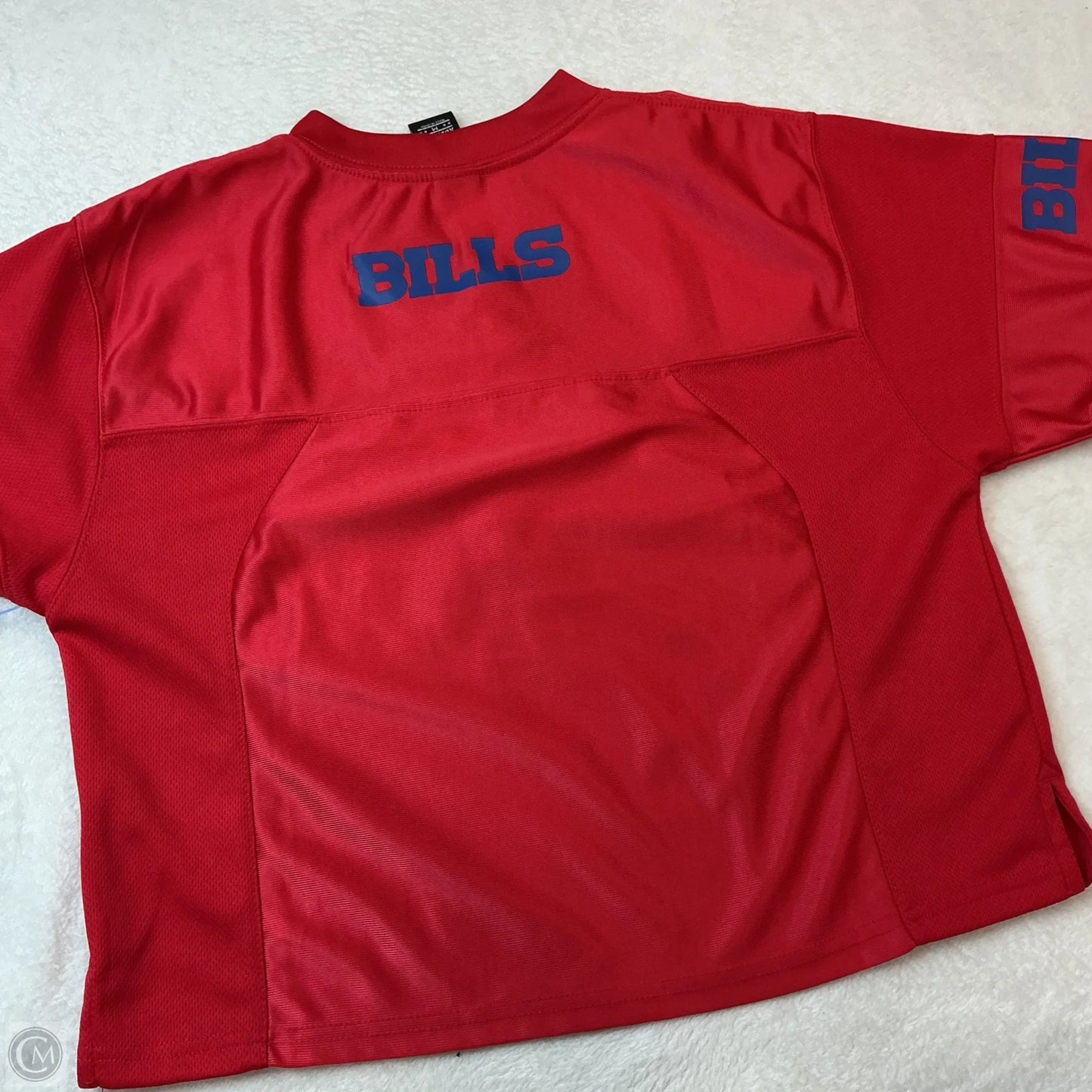 Athletic Top Short Sleeve By Nfl In Red, Size: M