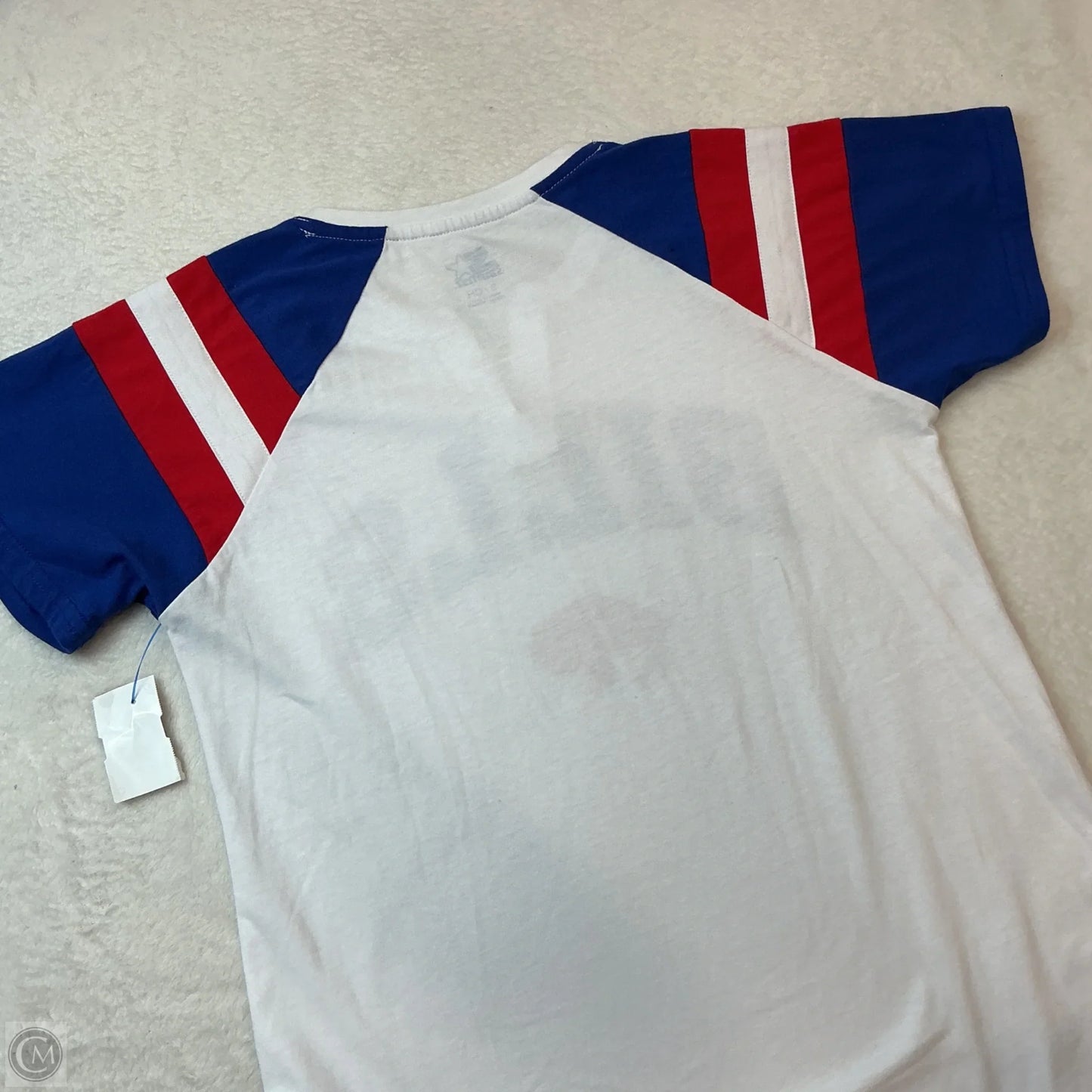 Top Short Sleeve By Clothes Mentor In Blue Red & White, Size: S
