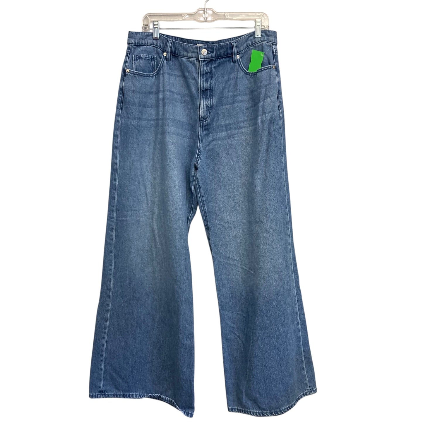 Jeans Wide Leg By Loft In Blue Denim, Size:14
