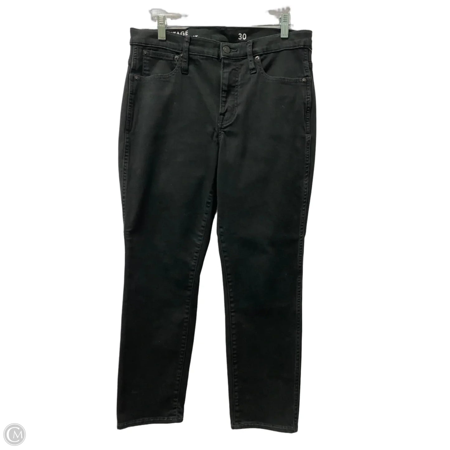Jeans Straight By J. Crew In Black Denim, Size: 10
