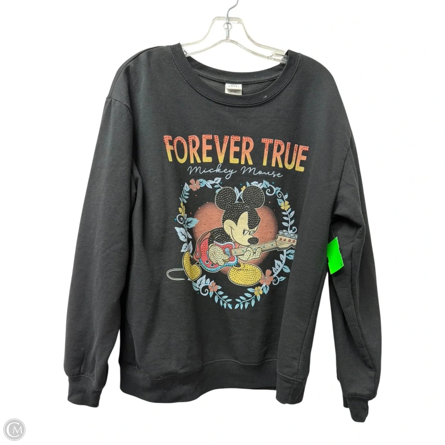 Top Long Sleeve By Disney In Black, Size: Xl