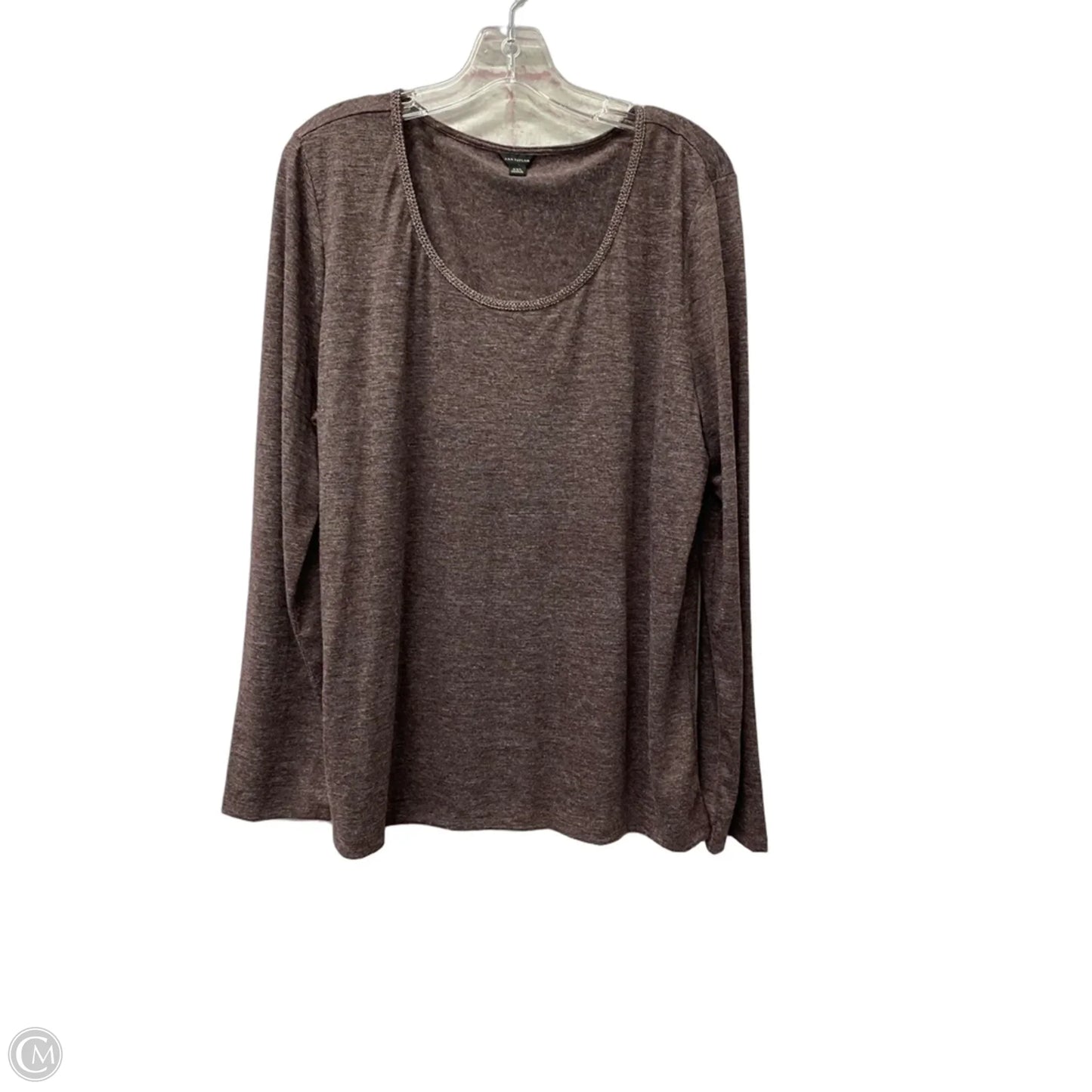 Top Long Sleeve By Ann Taylor In Purple, Size: 1x